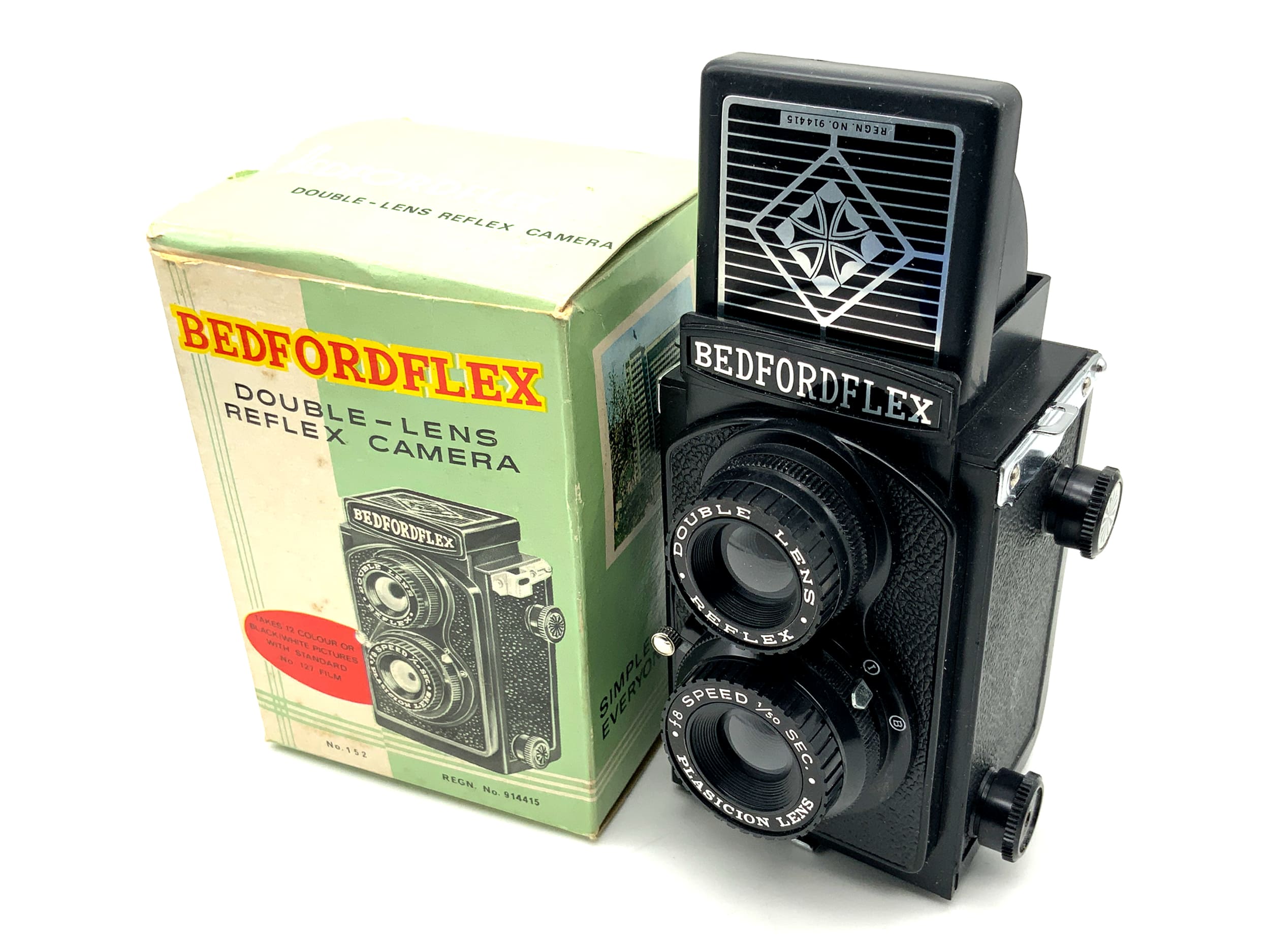 Bedfordflex Reflex Camera TLR with Double Lens Twin-Eye Analog Camera