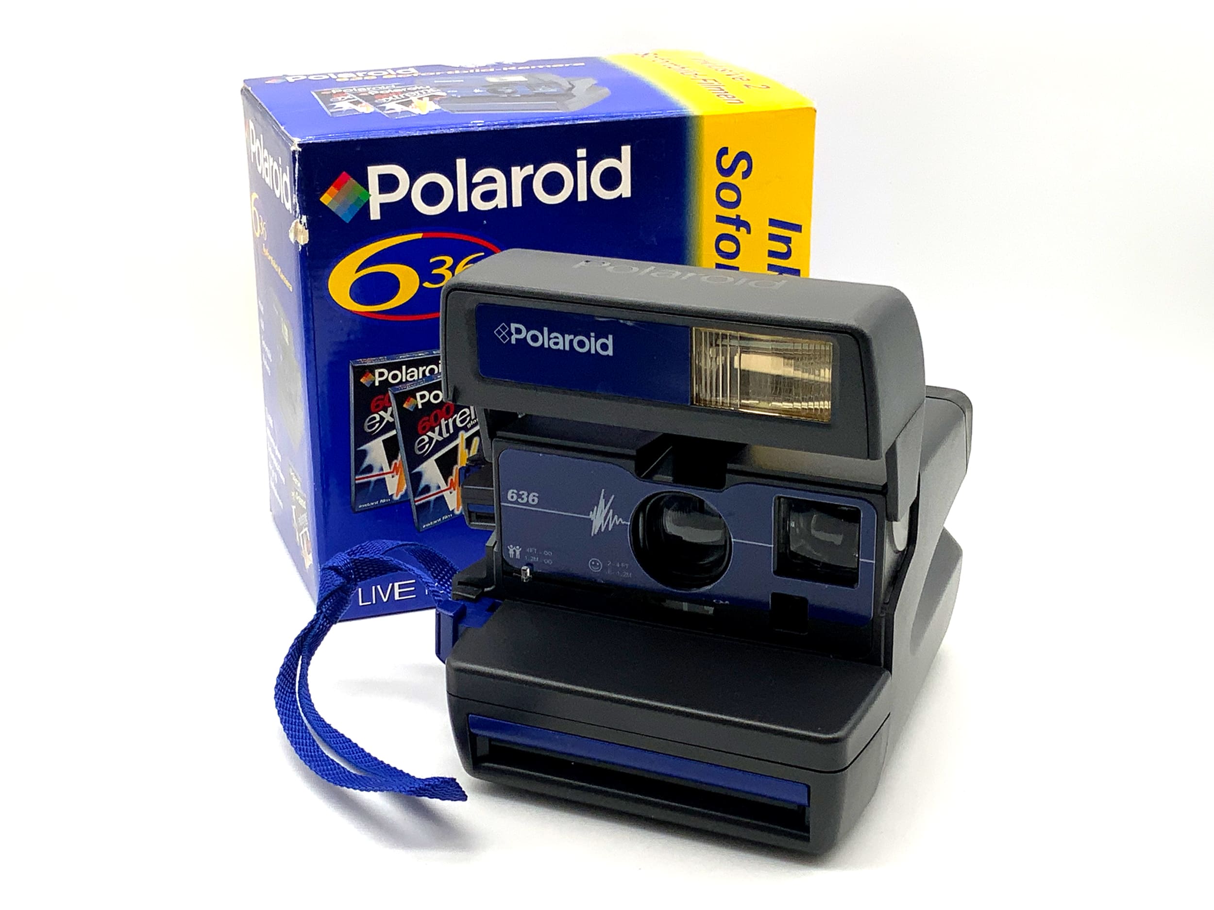 Polaroid 636 instant camera in original packaging