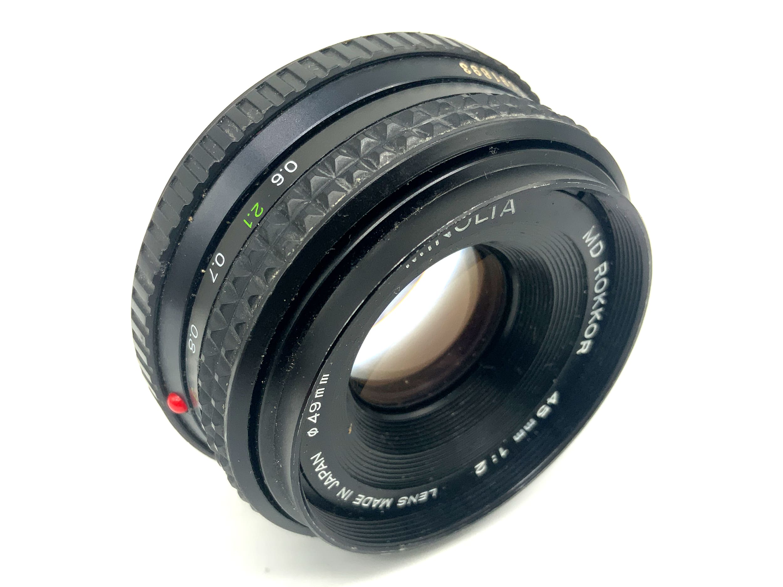 Minolta MD Rokkor 45mm 1:2 Objektiv Festbrennweite (Minolta MD) Pilz!