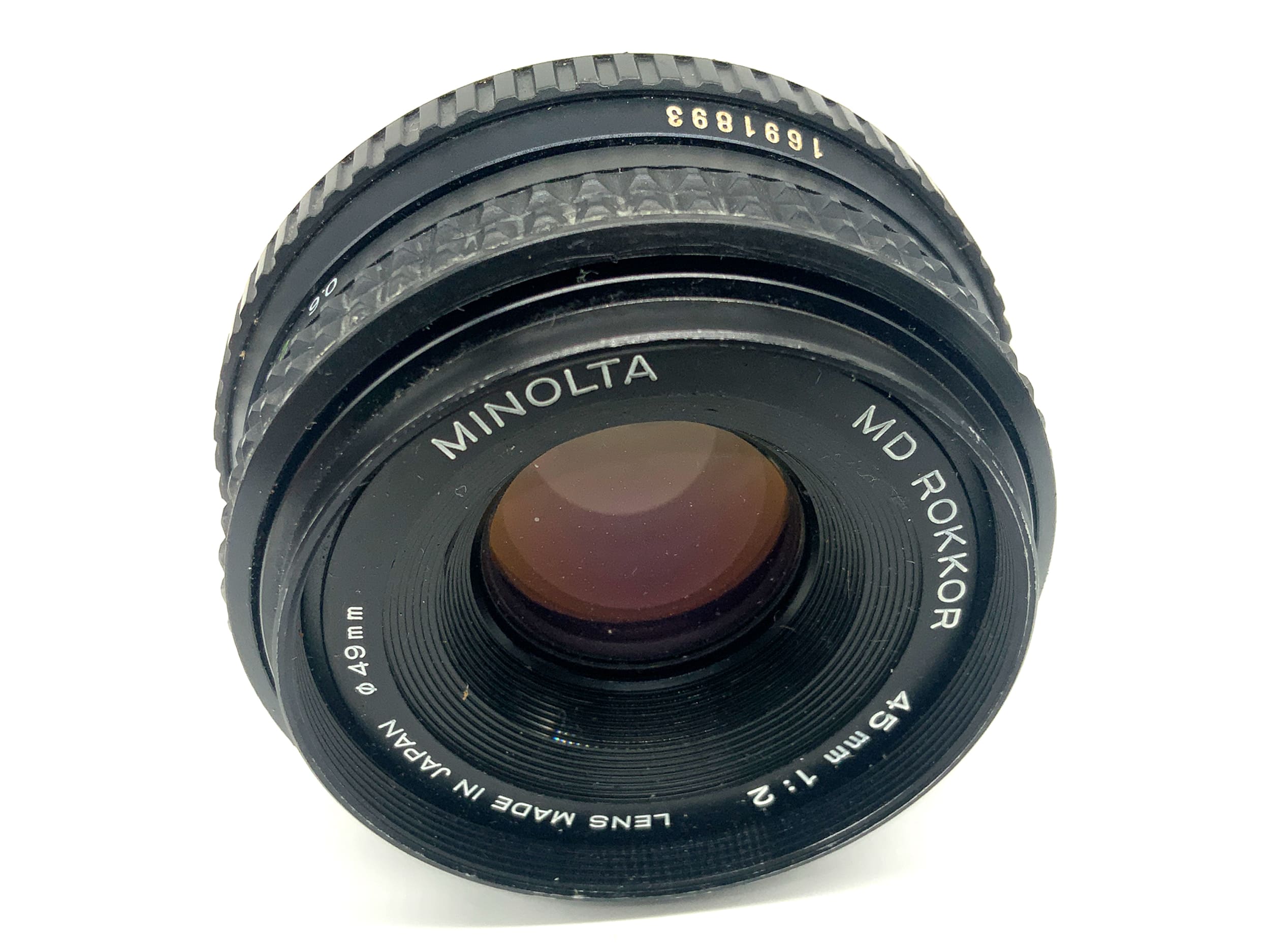 Minolta MD Rokkor 45mm 1:2 Objektiv Festbrennweite (Minolta MD) Pilz!