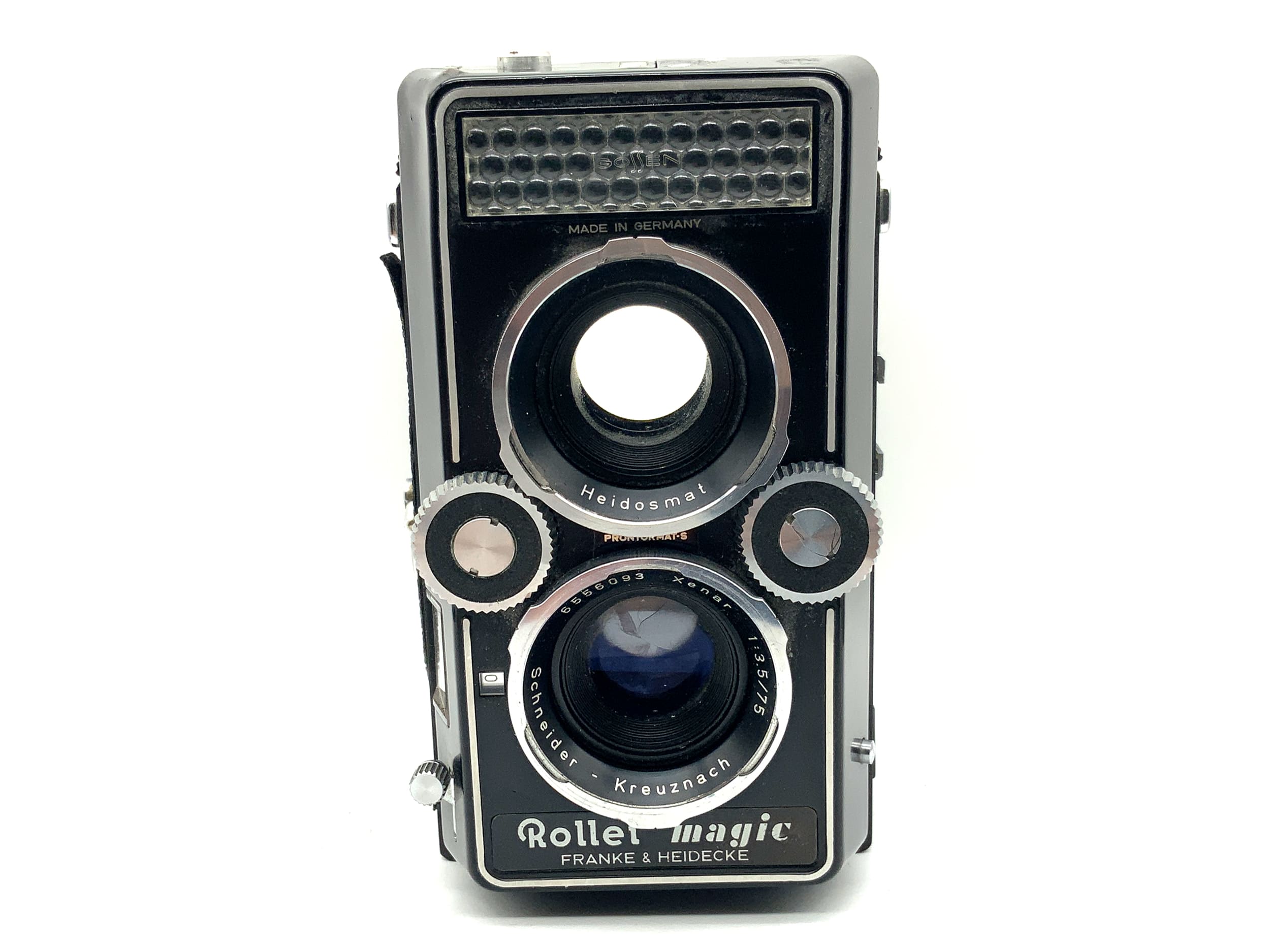 Rollei Magic TLR with Schneider Kreuznach Xenar 75mm 1:3.5 6x6 twin-lens reflex eyepiece