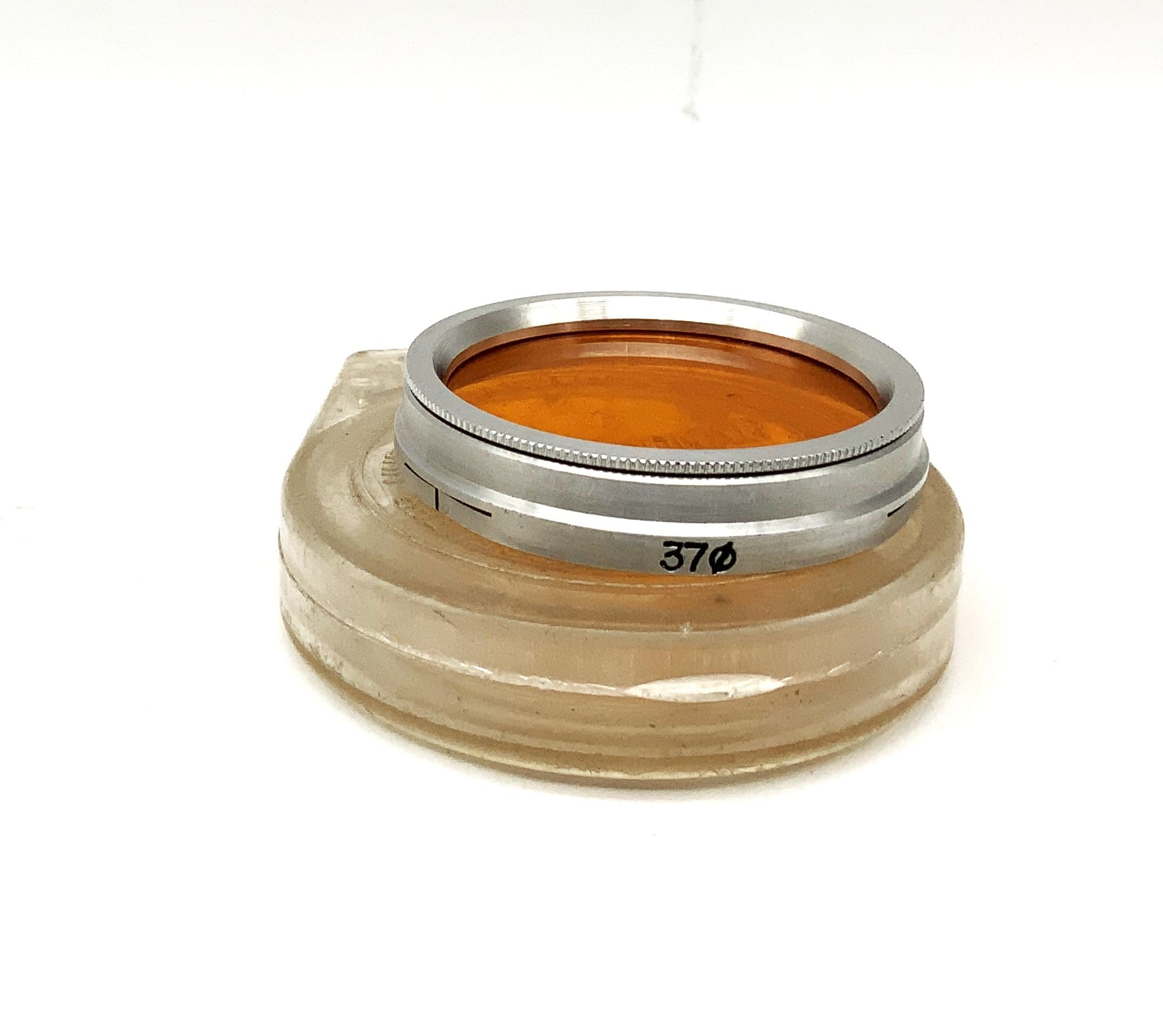 Panchromar orange color filter, slip-on filter in case, 37mm filter