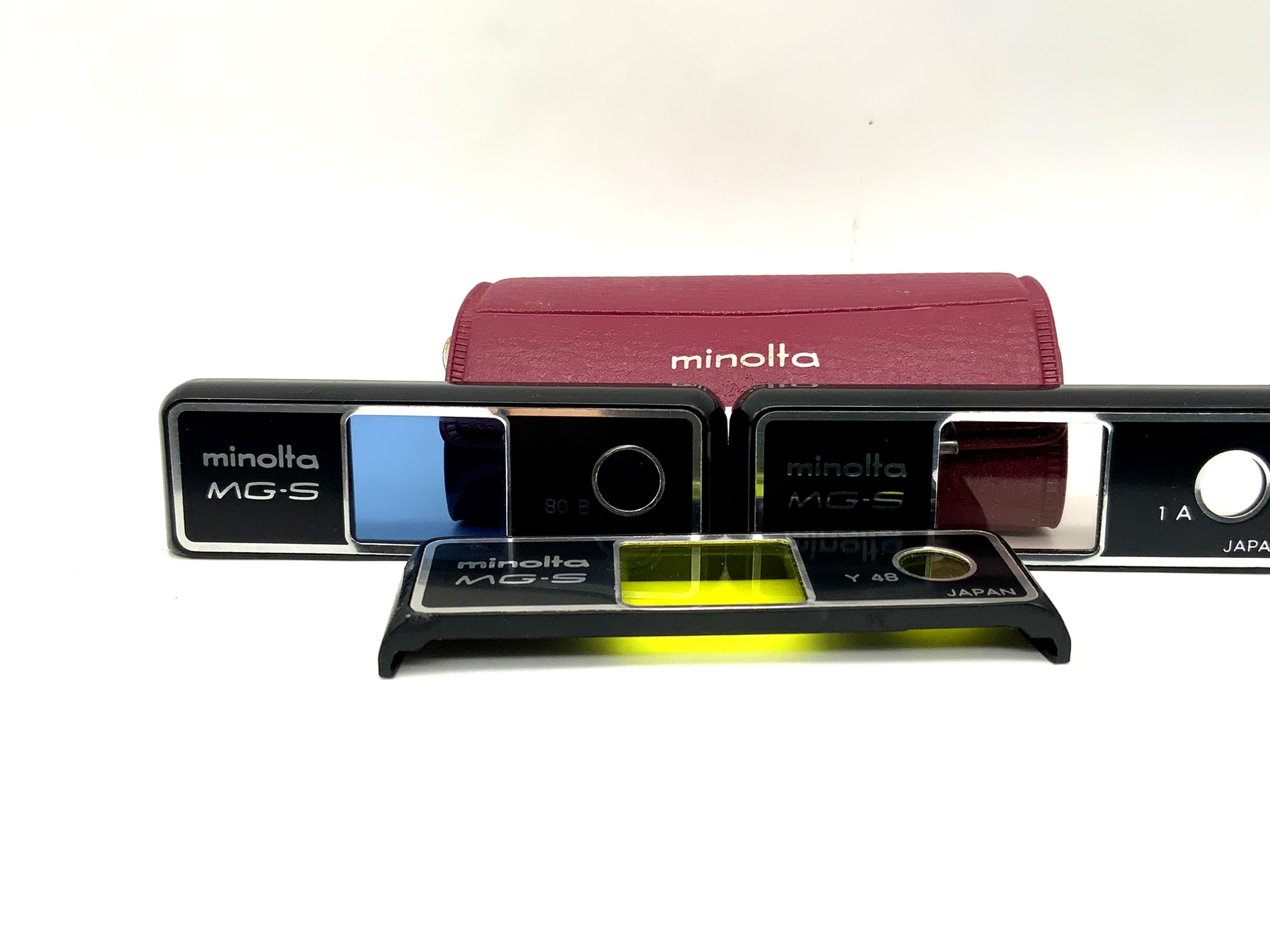 Minolta color filter set for Minolta MG-S: 1A, Y48, 80B filters, filter thread