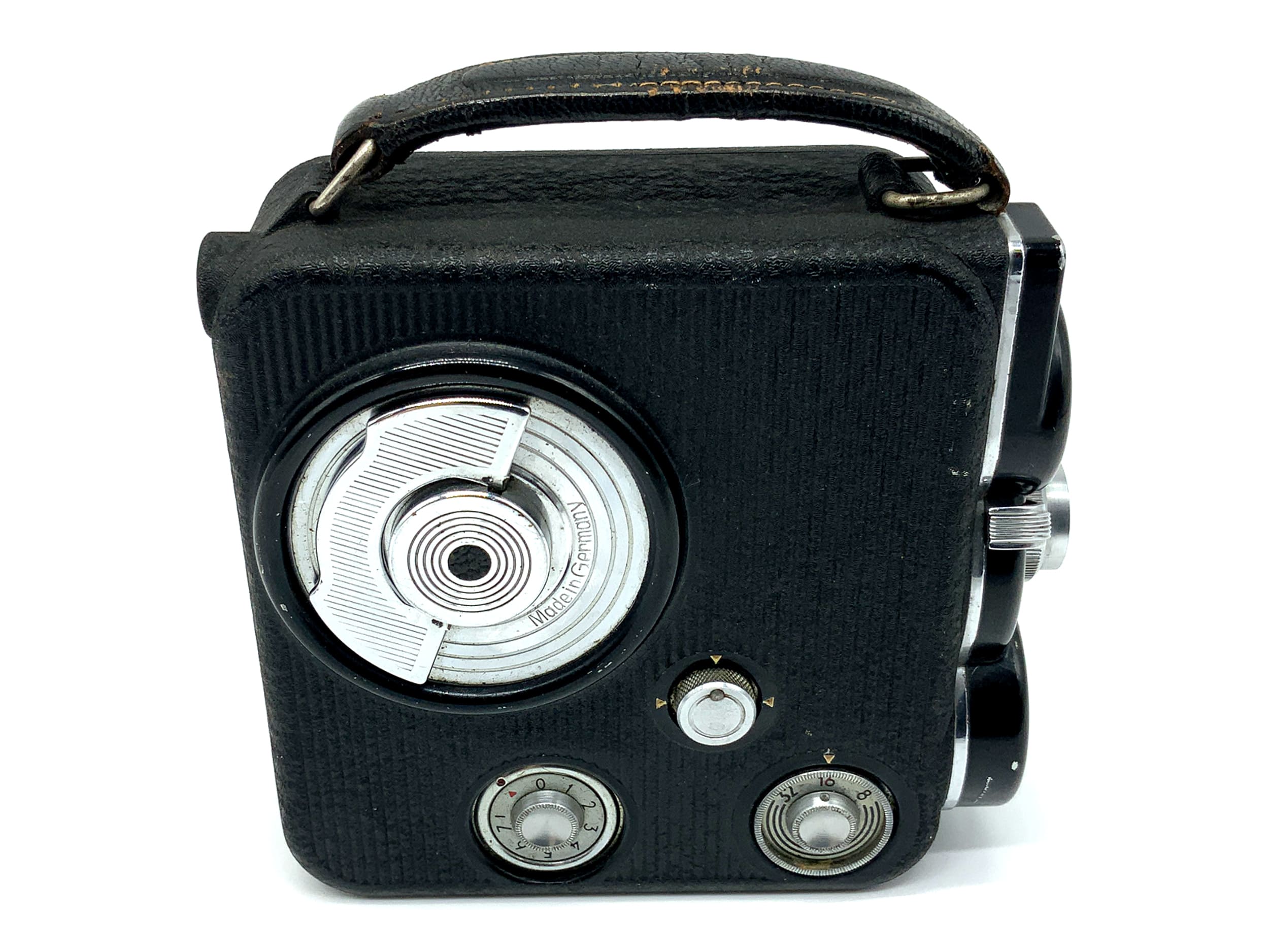 Eumig C3 film camera with Meyer Görlitz Trioplan 12.5mm 1:2.7 Super 8
