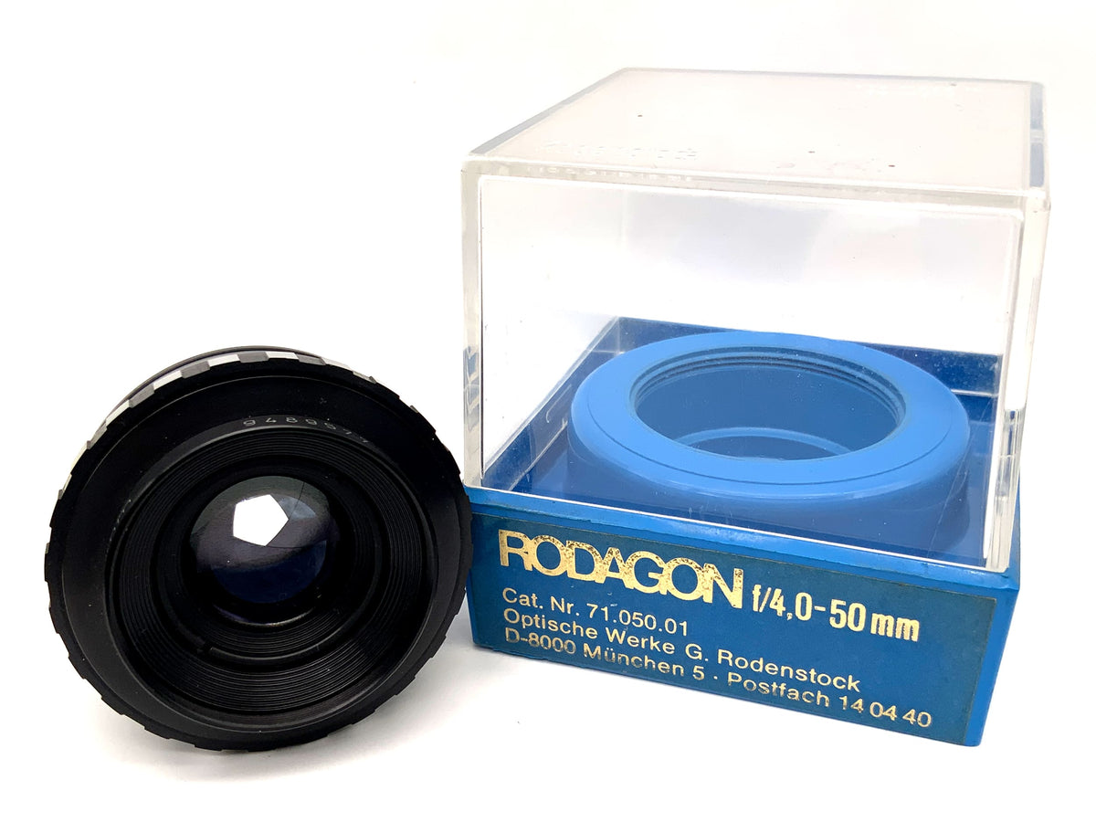Rodenstock Rodagon 50mm 1:4 Vergrößerungsobjektiv in OVP Enlarger Lens (M39)