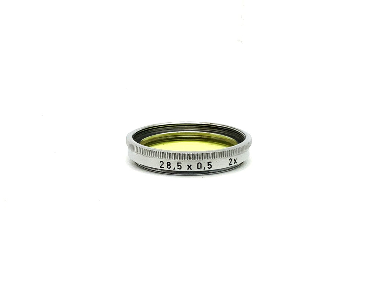 Yellow color filter 28.5/0.5, 2x filters, 28.5mm circular filter thread