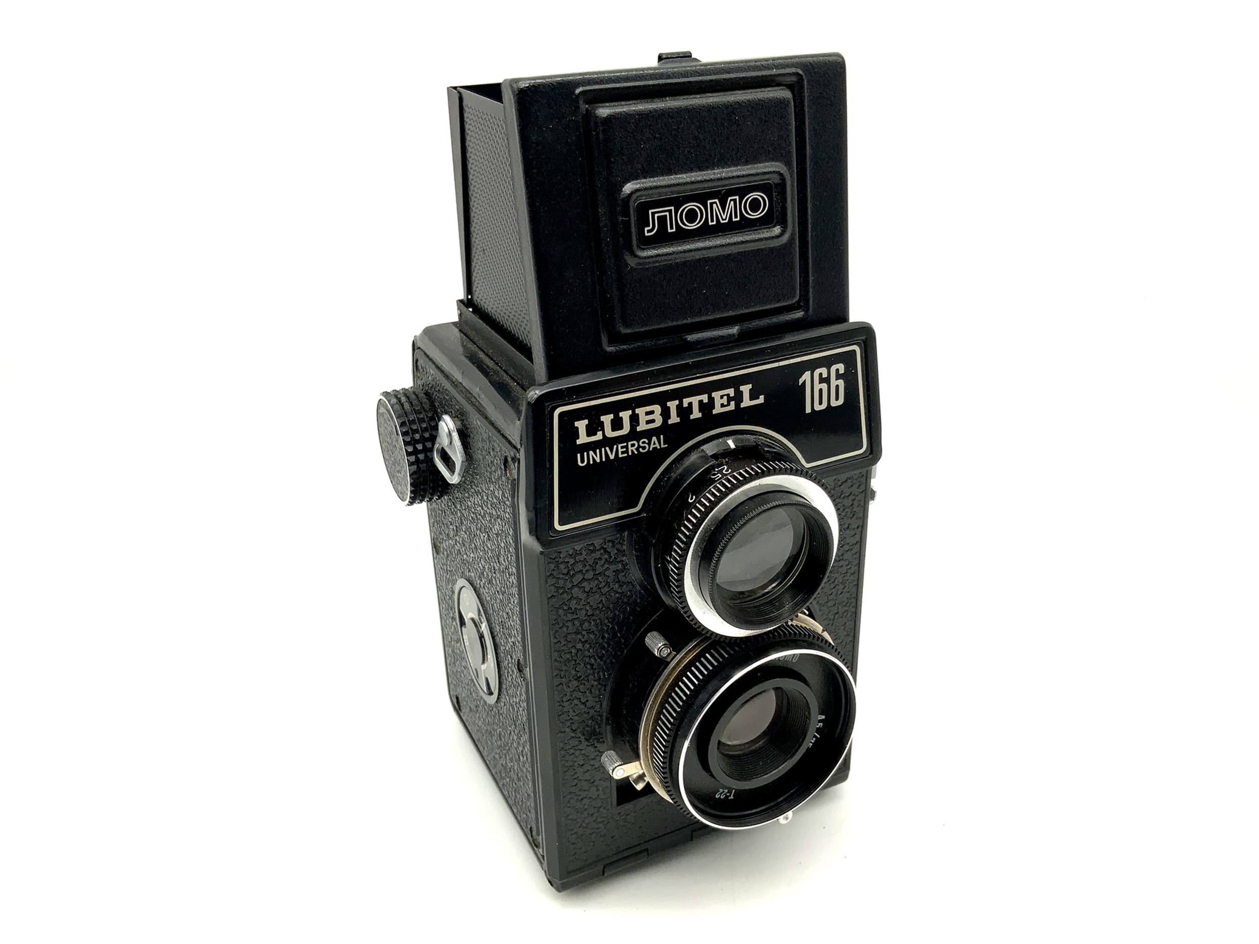 Lomo Lubitel 166 TLR with T-22 4.5/75 twin-lens reflex analog camera