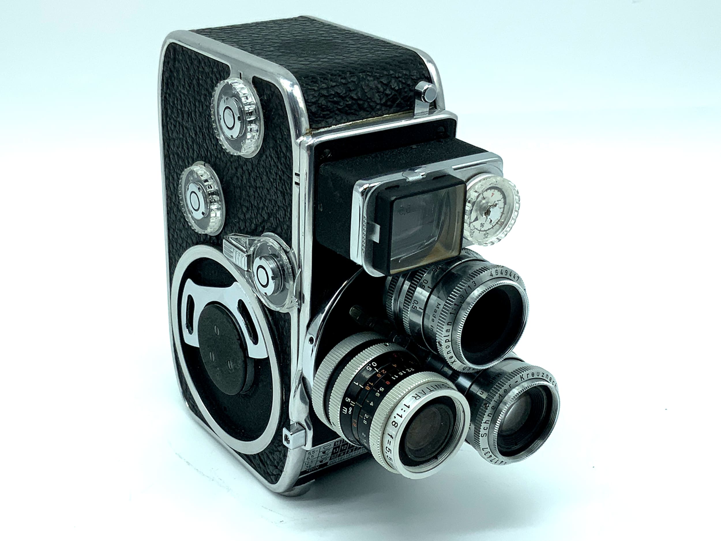 Bolex D8L film camera with Xenar Xenoplan Switar Super 8 camera movie camera