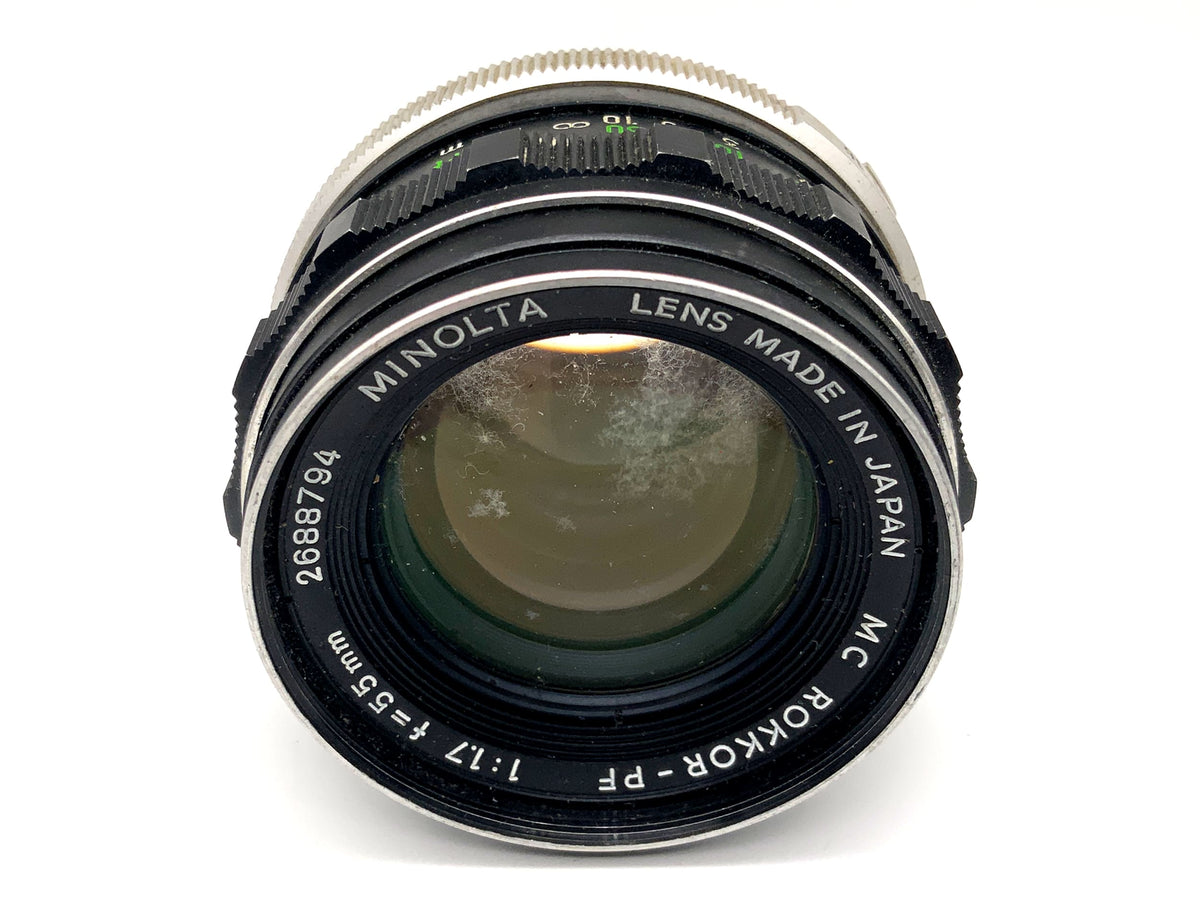 Minolta MC Rokkor-PF 55mm 1:1.7 Objektiv Festbrennweite (Minolta MD) Pilz!