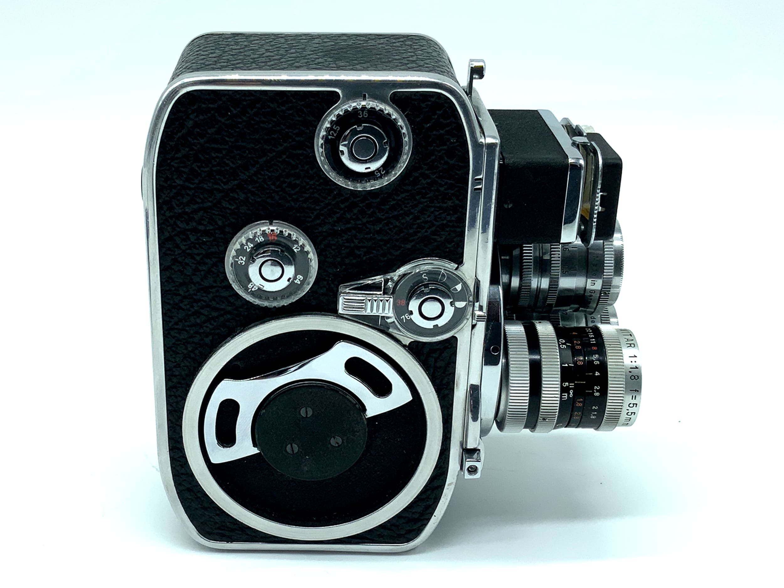 Bolex D8L film camera with Xenar Xenoplan Switar Super 8 camera movie camera