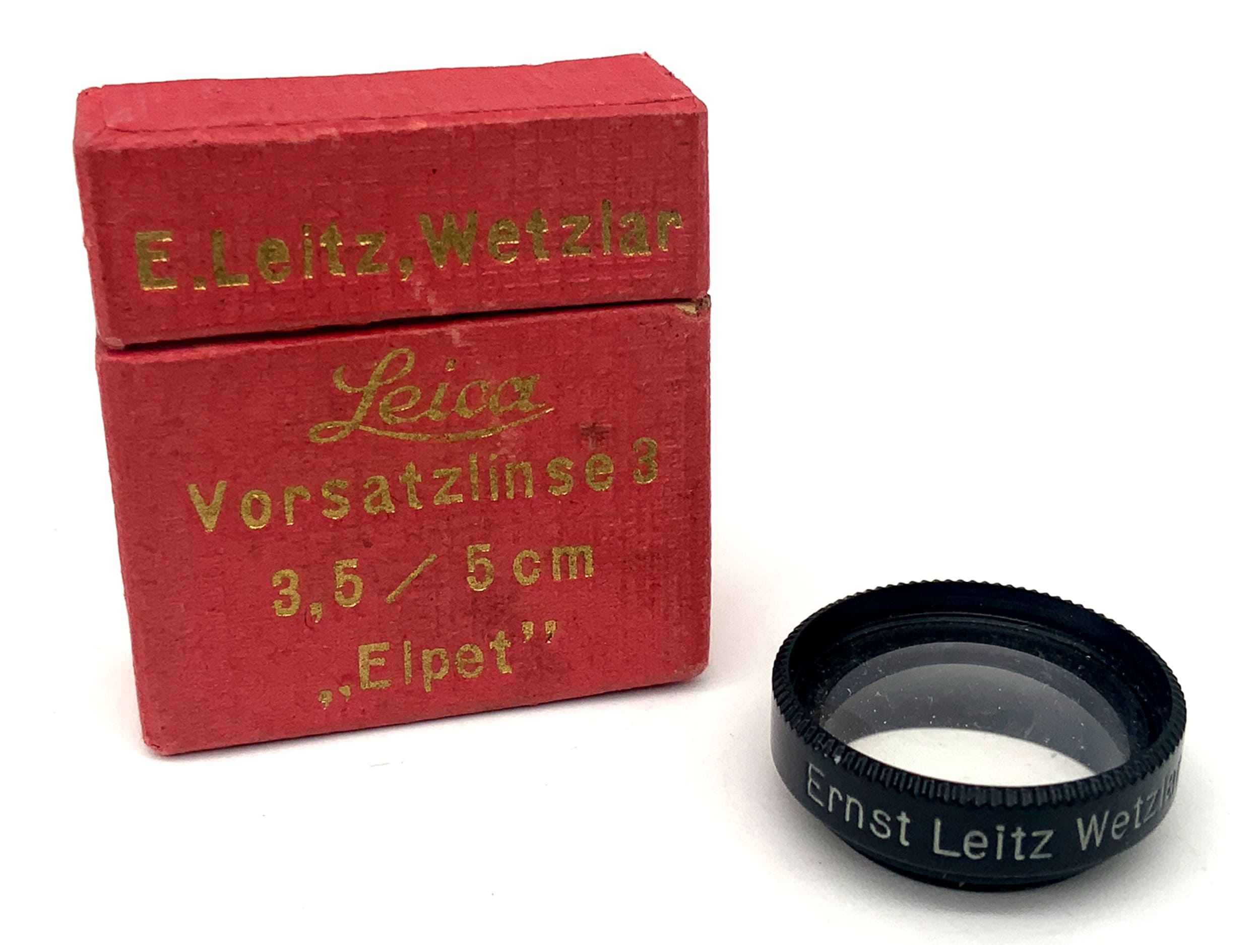 Leica Leitz close-up lens, supplementary lens 3 "Elpet" 19mm circular, filter thread M19
