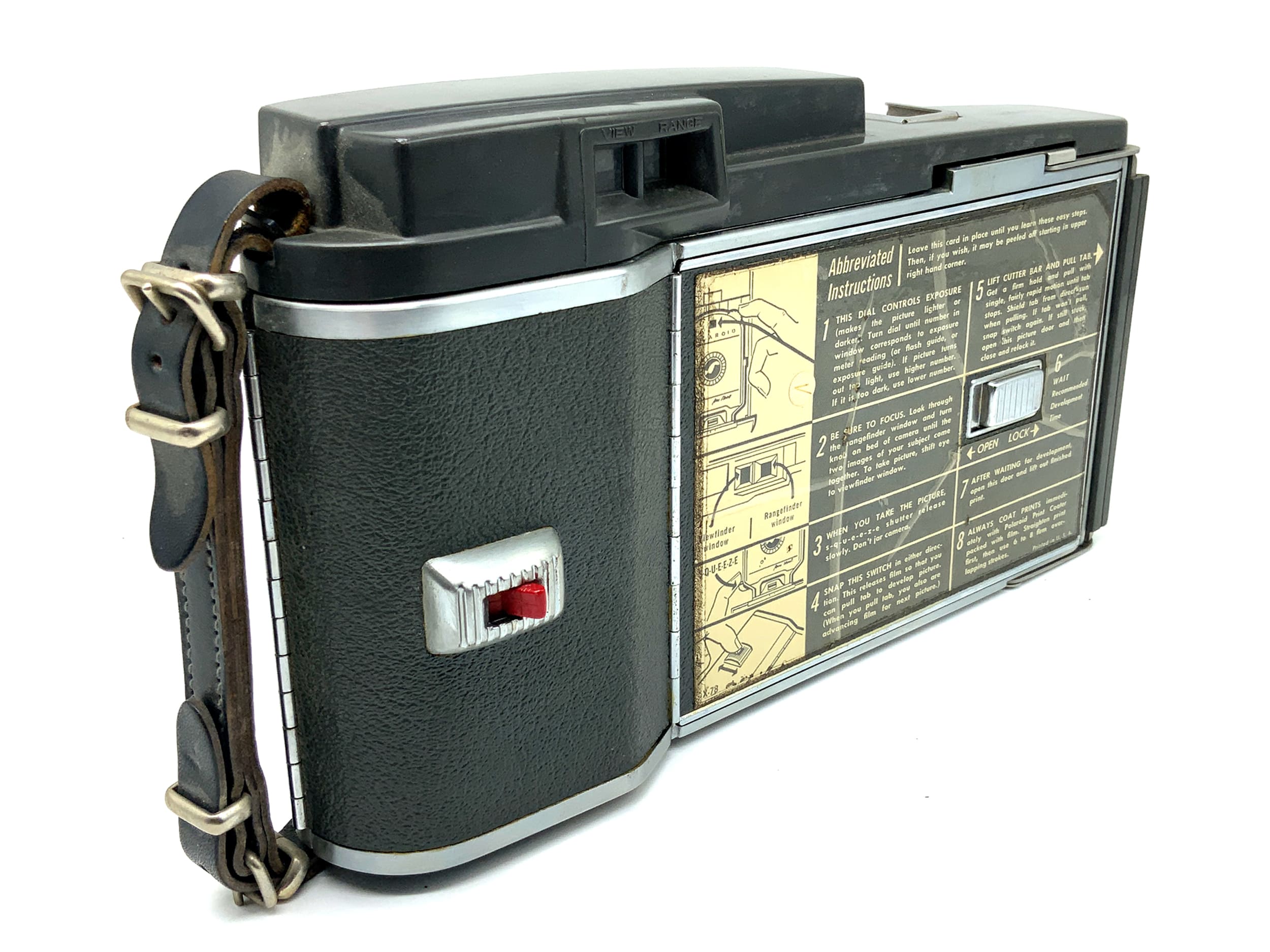 Polaroid Land Camera Model 160 instant camera, scratches on the lens