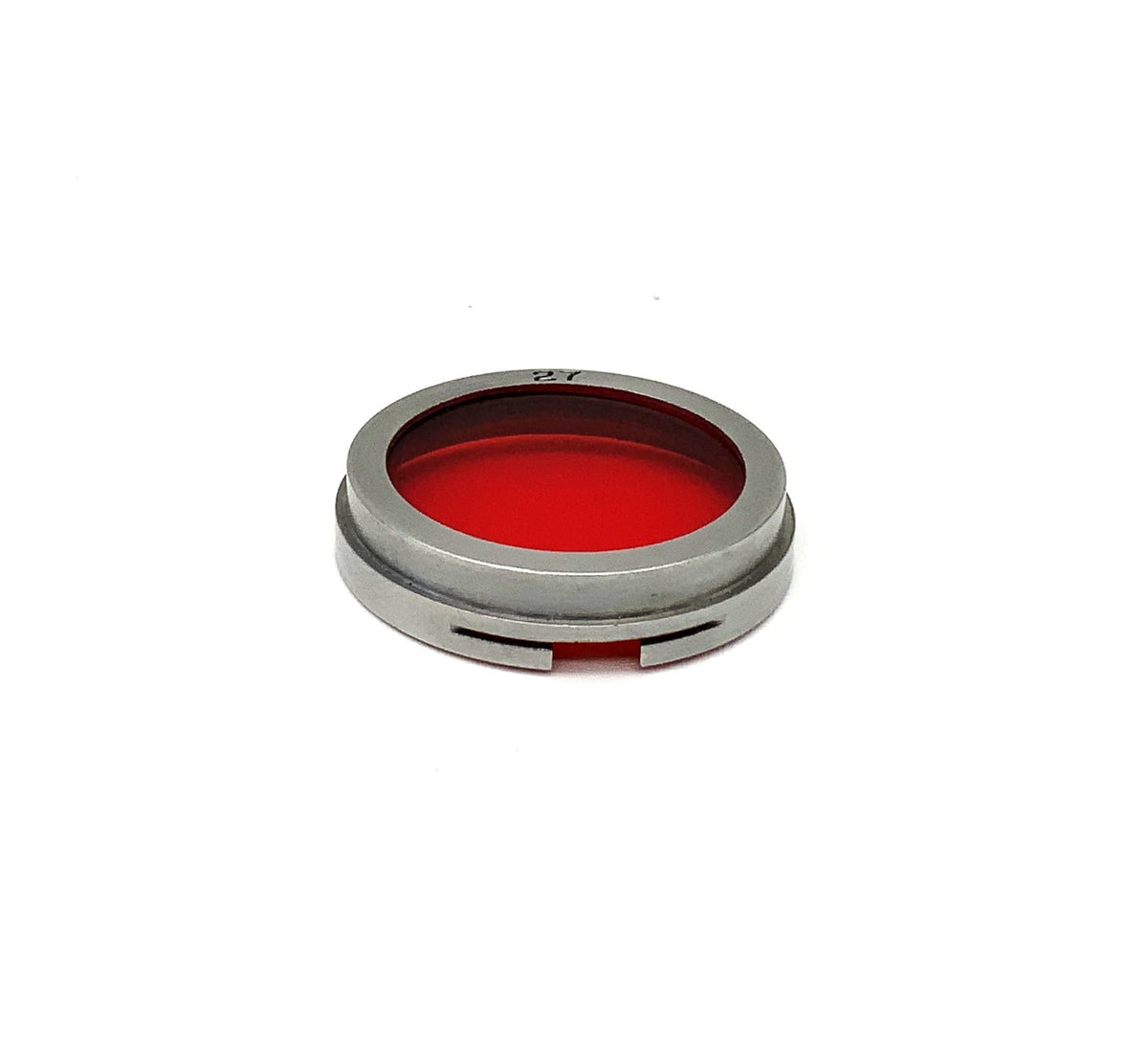 Red color filter/slip-on filter, 27mm circular thread