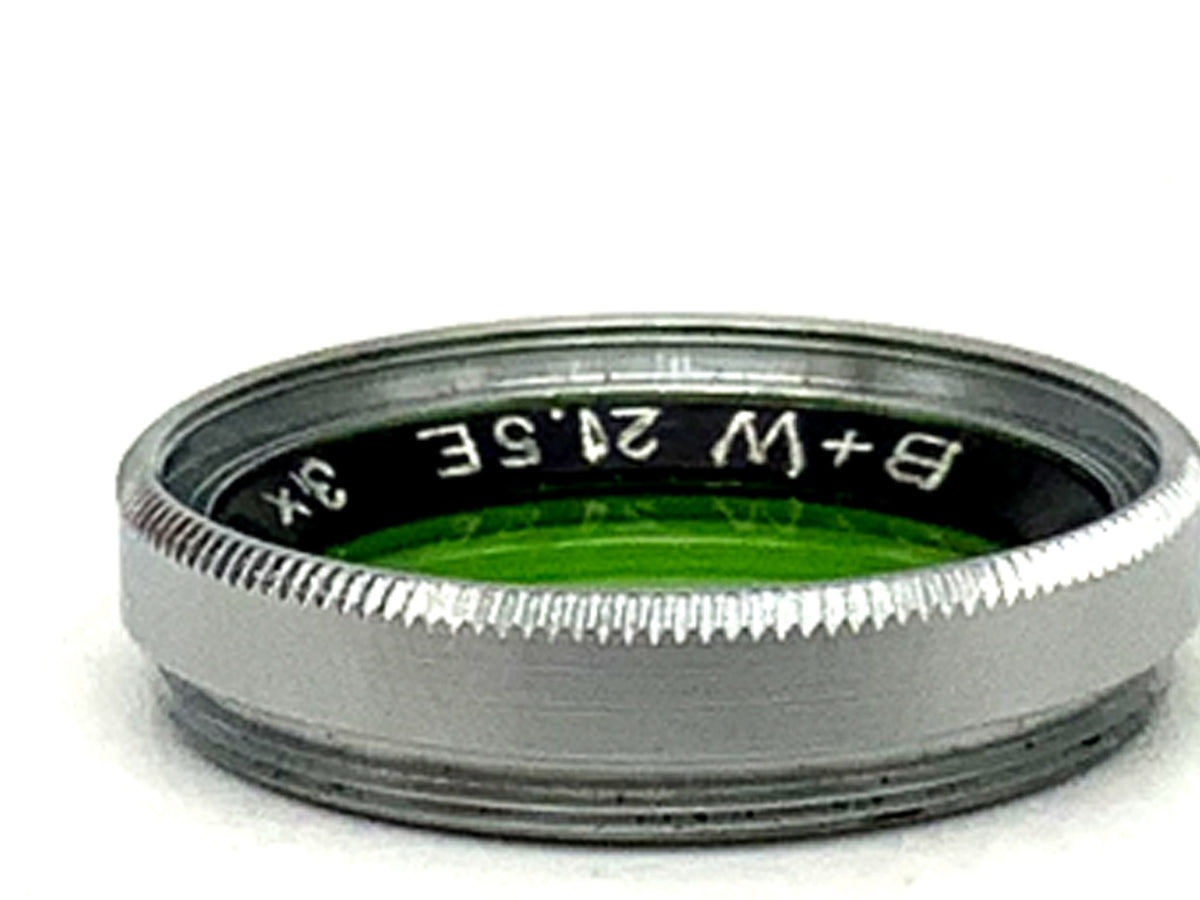 B+W Color Filter 21.5E Green/Green 3x Filter 21.5mm Circular Filter Thread