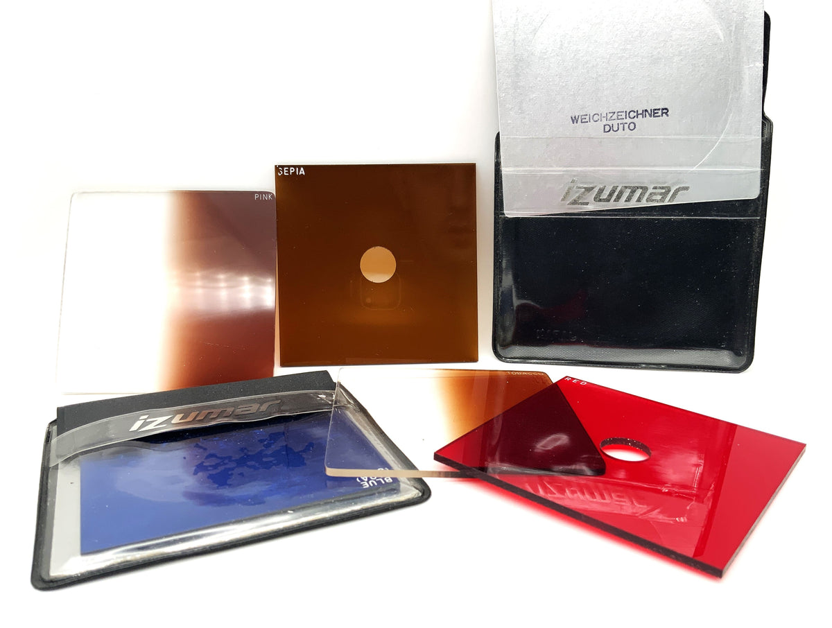 Izumar Filter Set:Pink,Blue(80A),Sepia,Tobacco,Red 67x67mm Rectangular