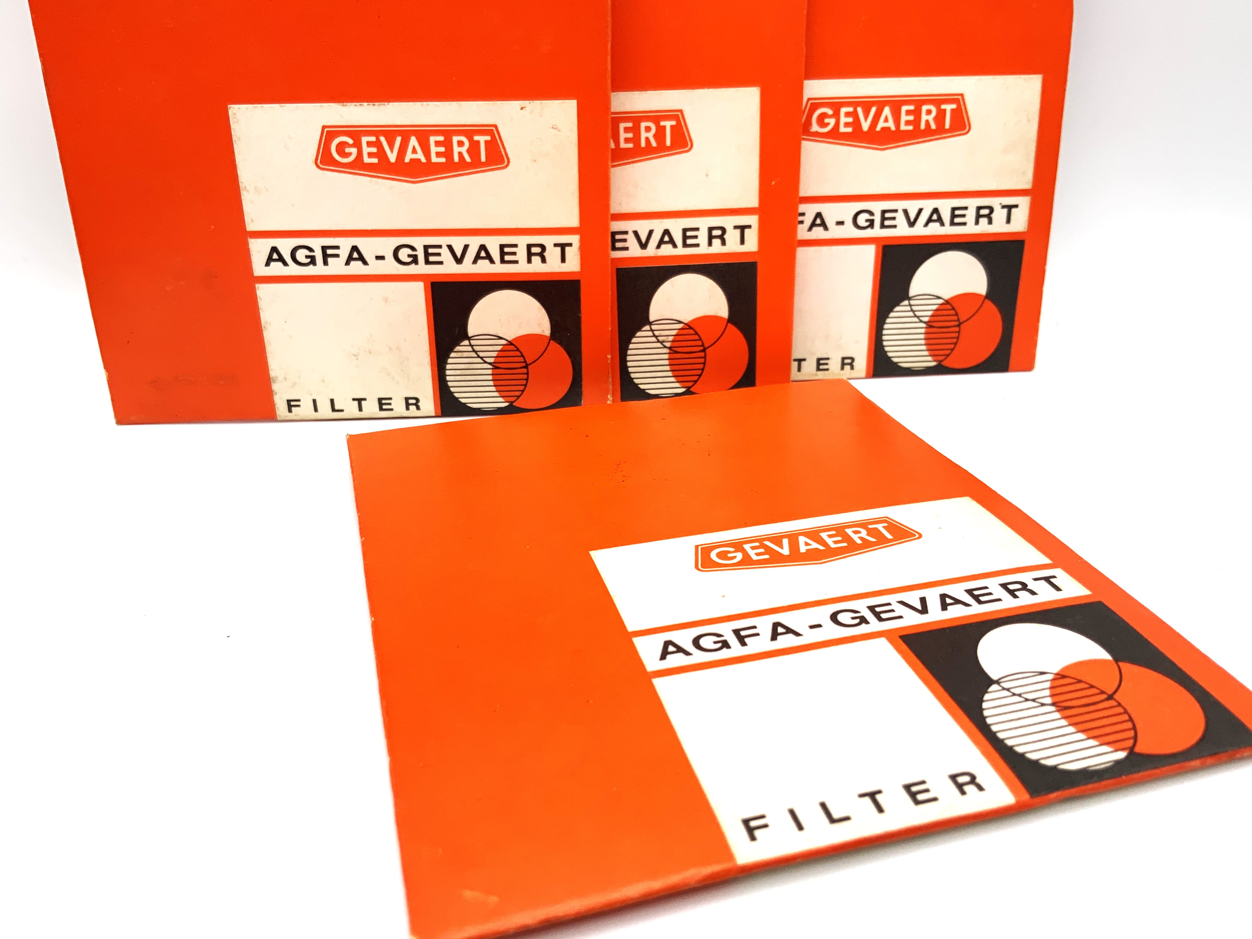 Agfa-Gevaert 4-piece filter set: U438, L489, U525, L599 filters 8x8cm rectangular