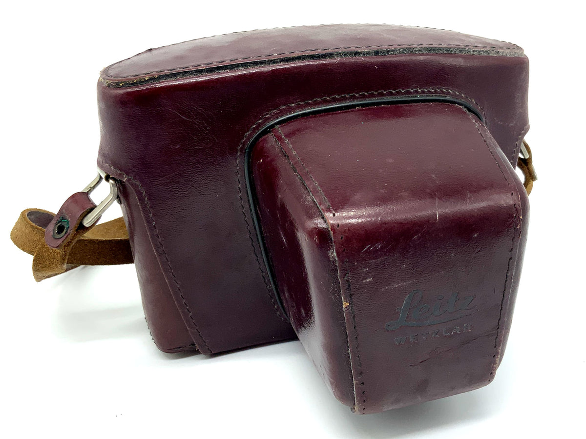 Leitz 14504 Ready Case, Red Leather, for Leica Leicaflex SL 2, Bordeaux