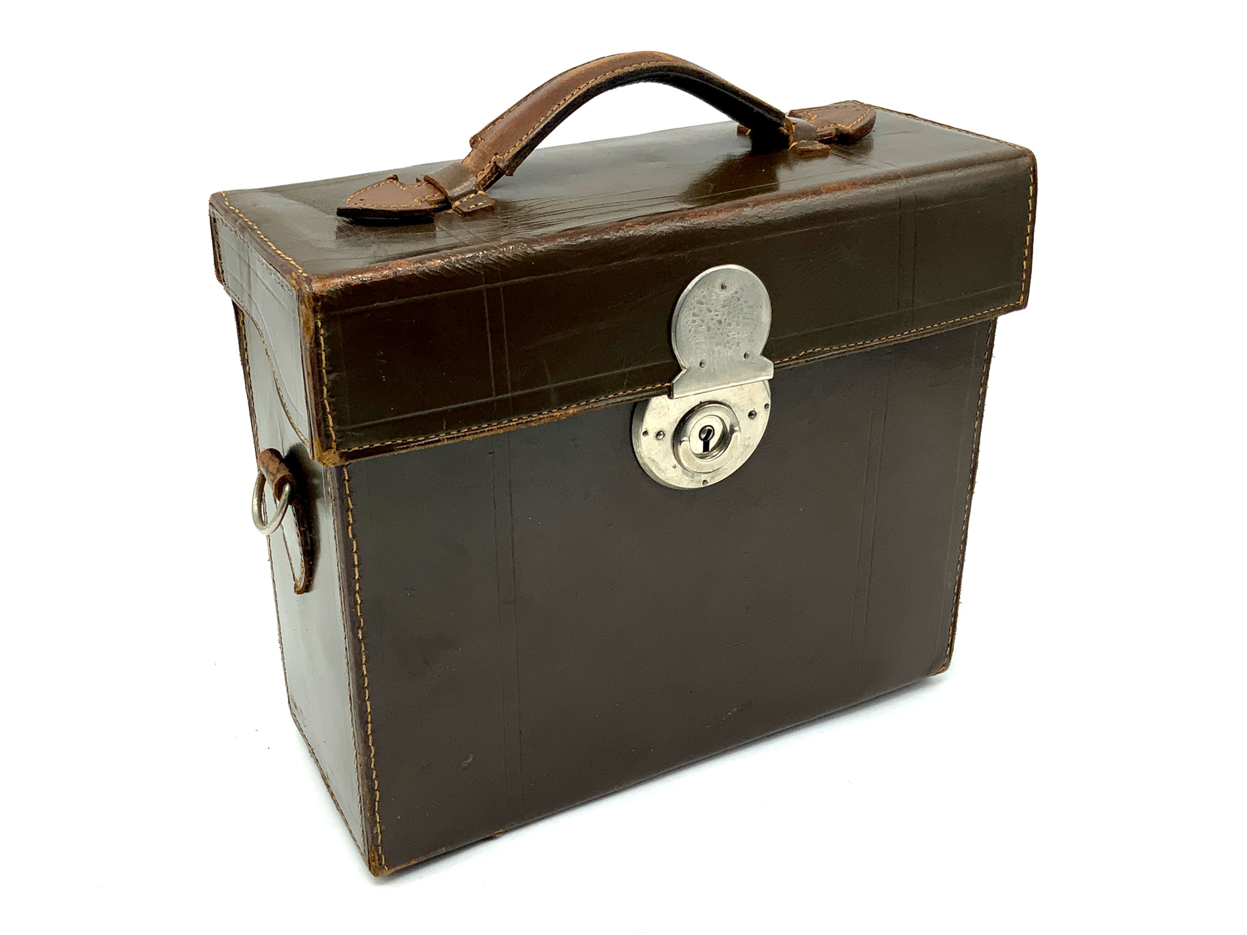 Voigtländer stereoscope ready case, brown leather case