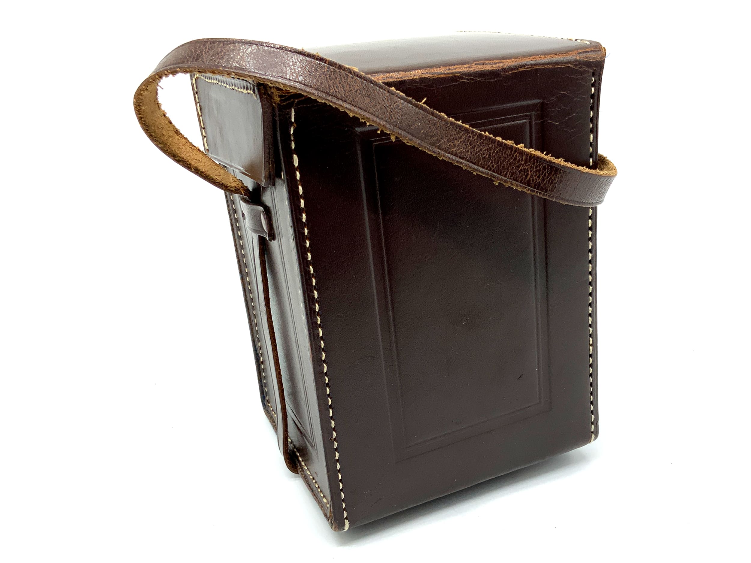 Voigtländer Superb ready bag, brown leather, TLR case, camera bag