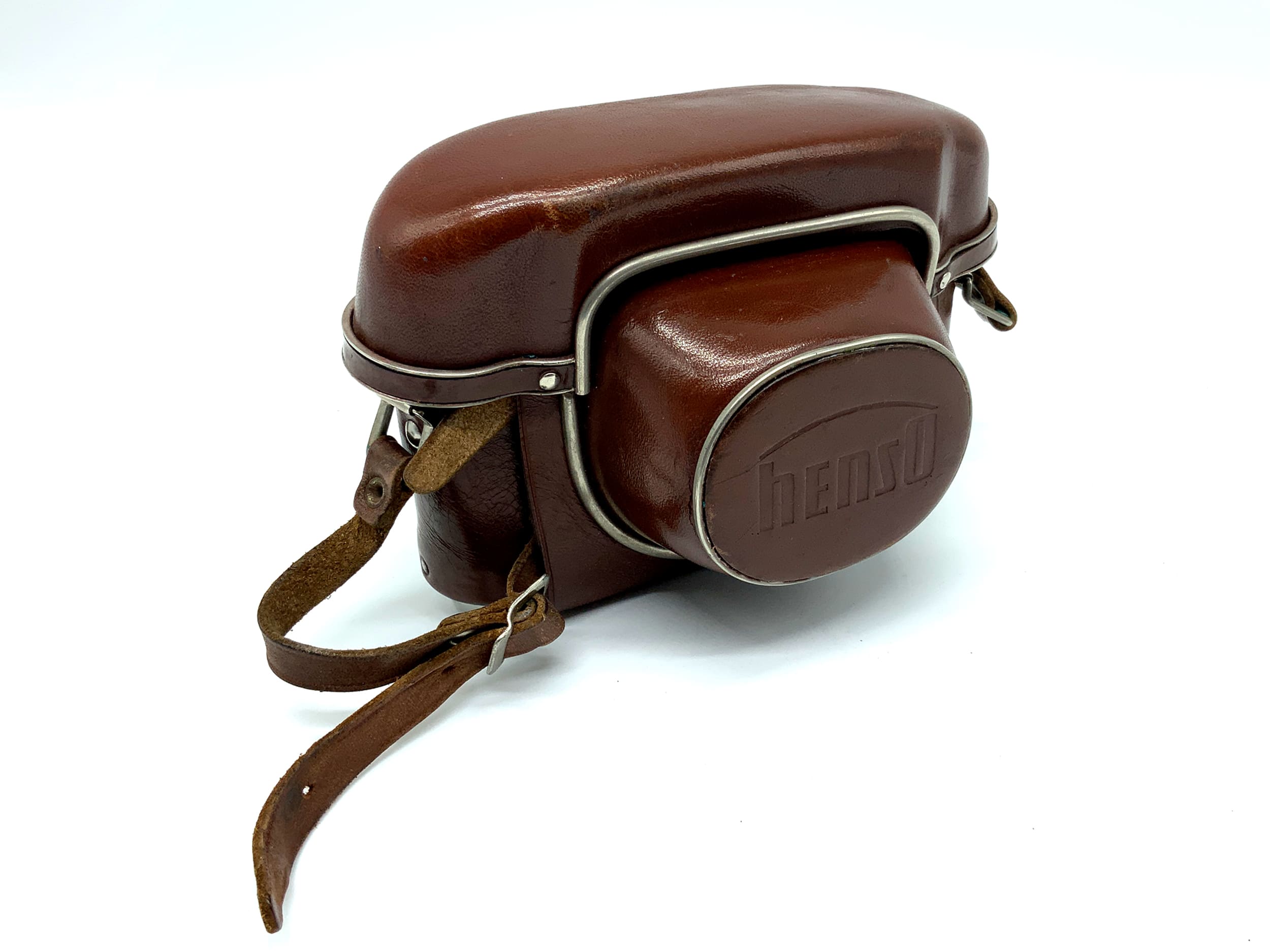 Hensoldt henso Reporter Ready Bag Brown Leather Case Camera Bag