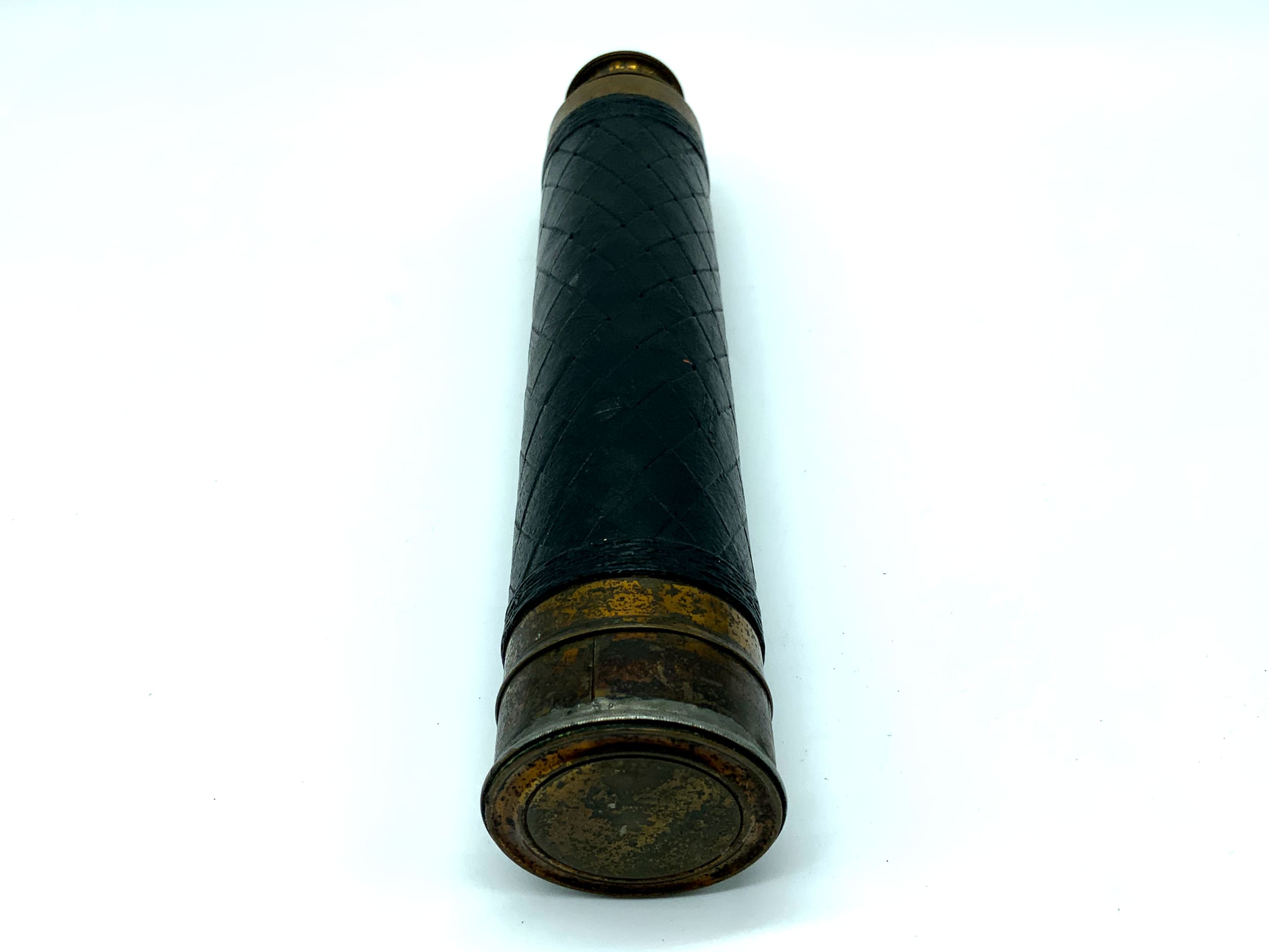 Antique brass telescope, binoculars, monocular