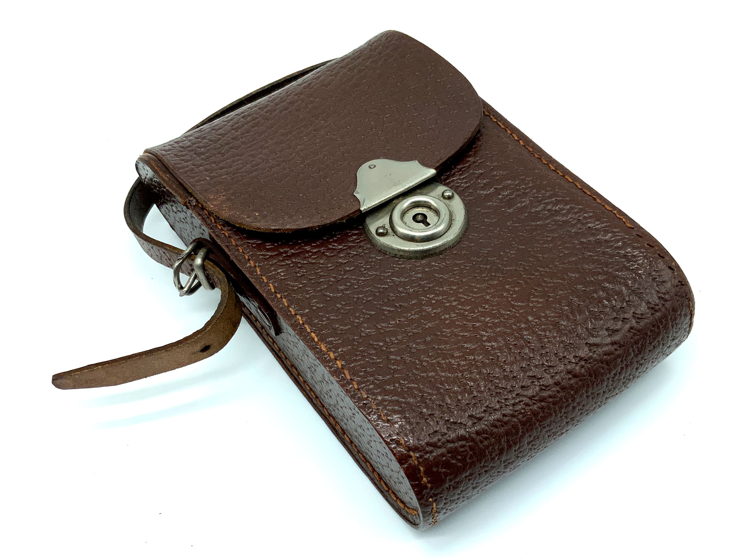 Voigtländer Virtus ready bag, brown leather case, camera bag