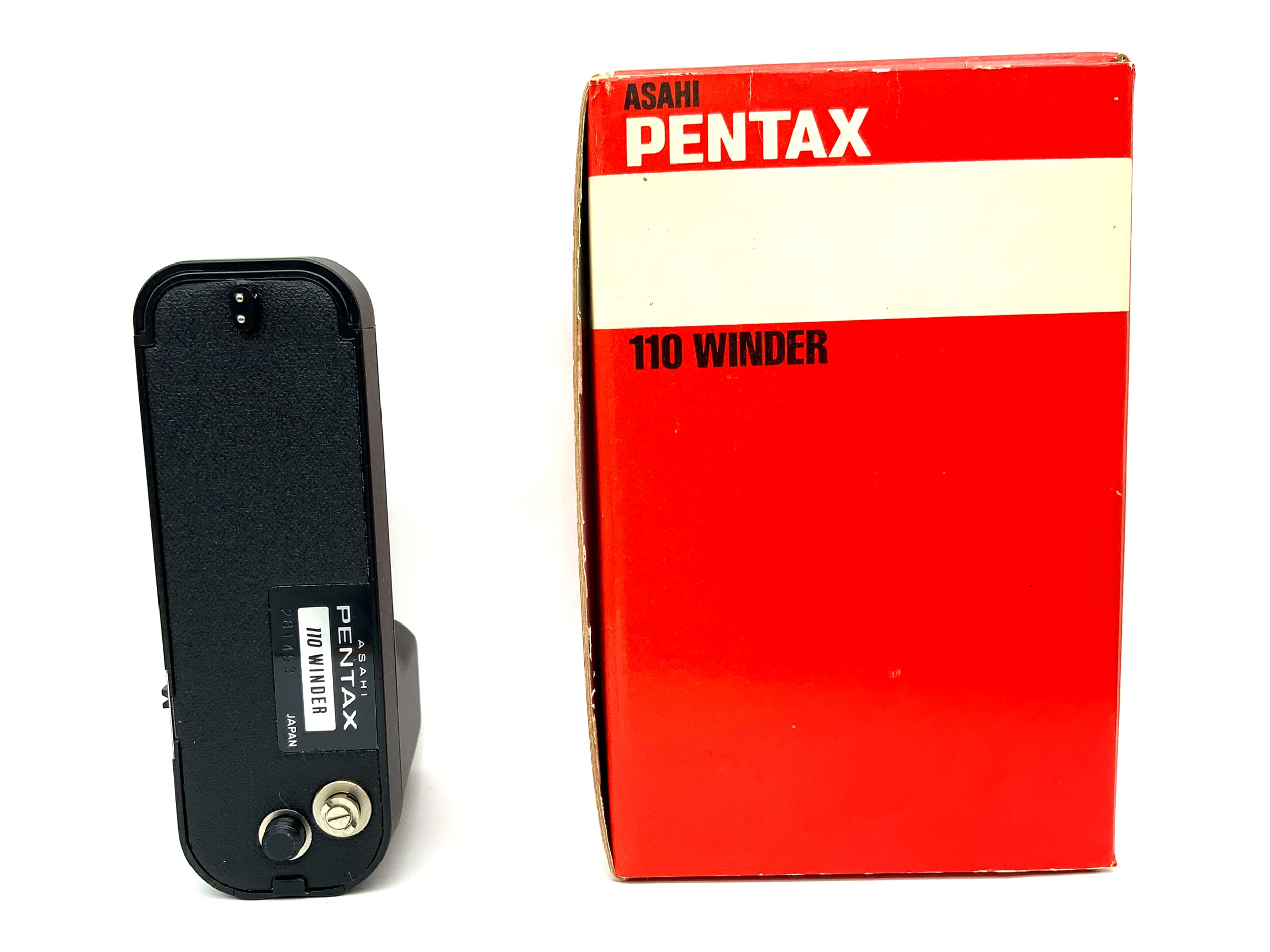 Pentax 110 Winder for Auto 110 with original packaging, motor drive, film transport