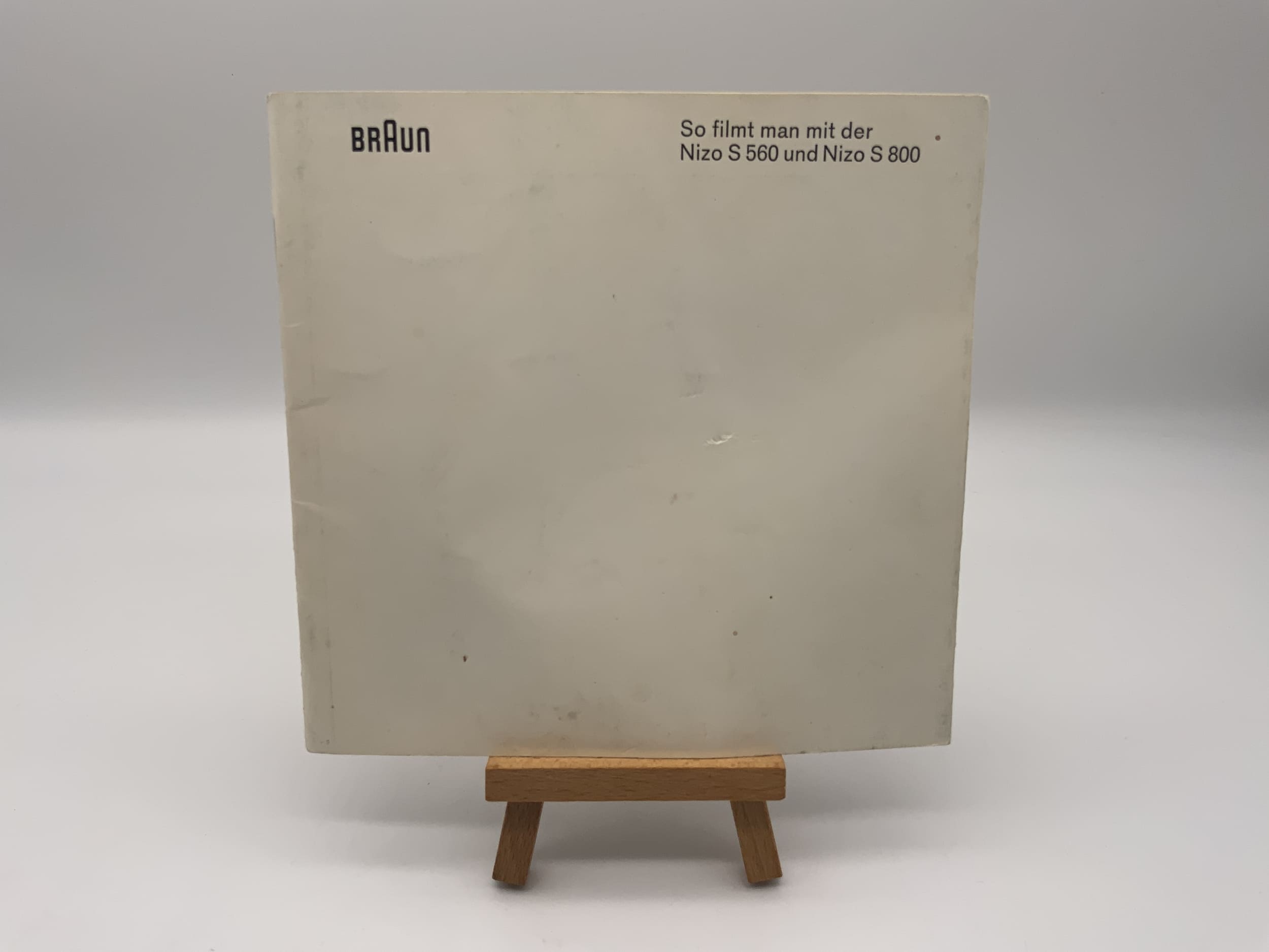 Braun Nizo S 560 S 800: How to film with the Nizo user manual