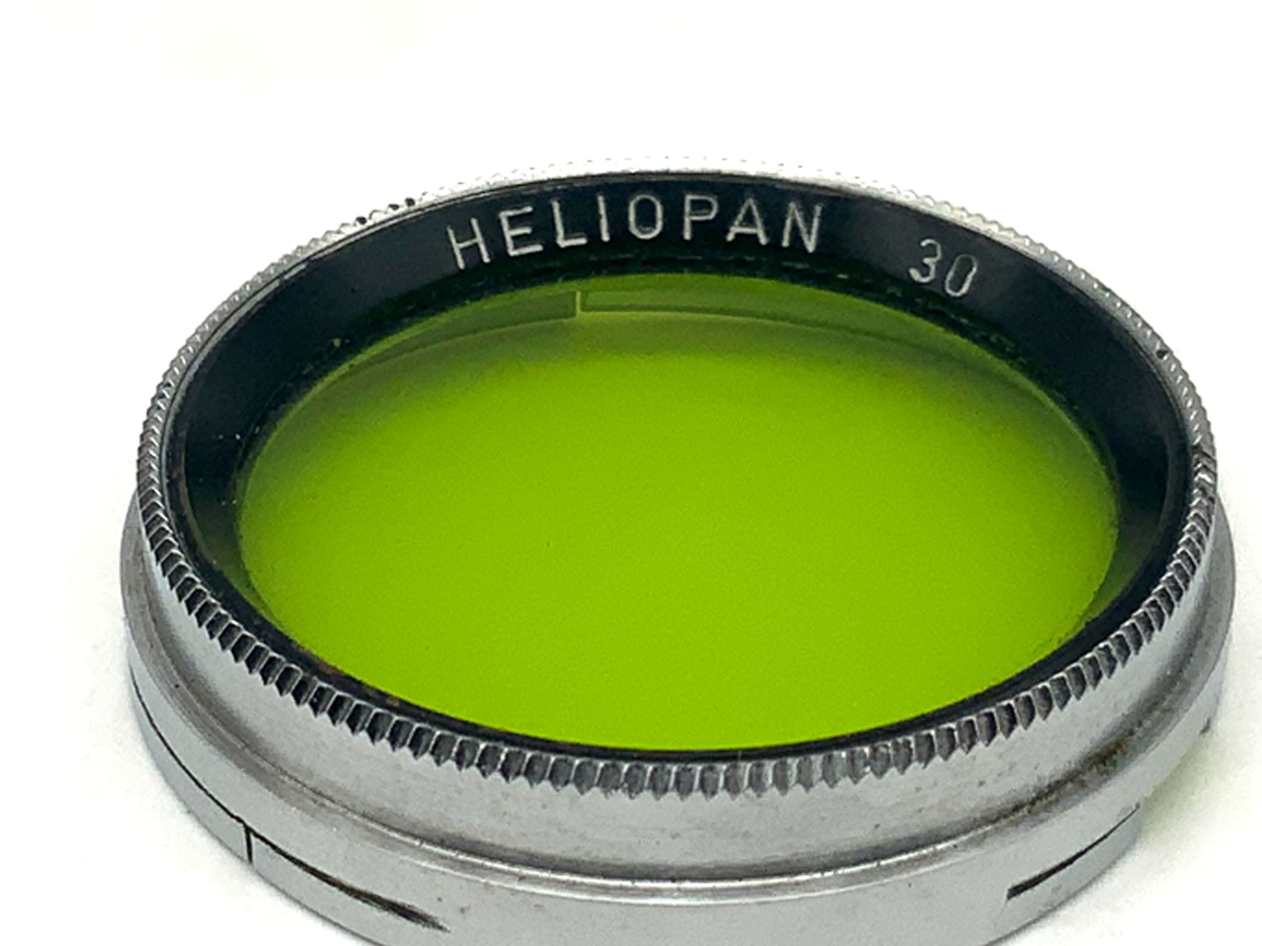 Heliopan green color filter, slip-on filter, 30mm circular