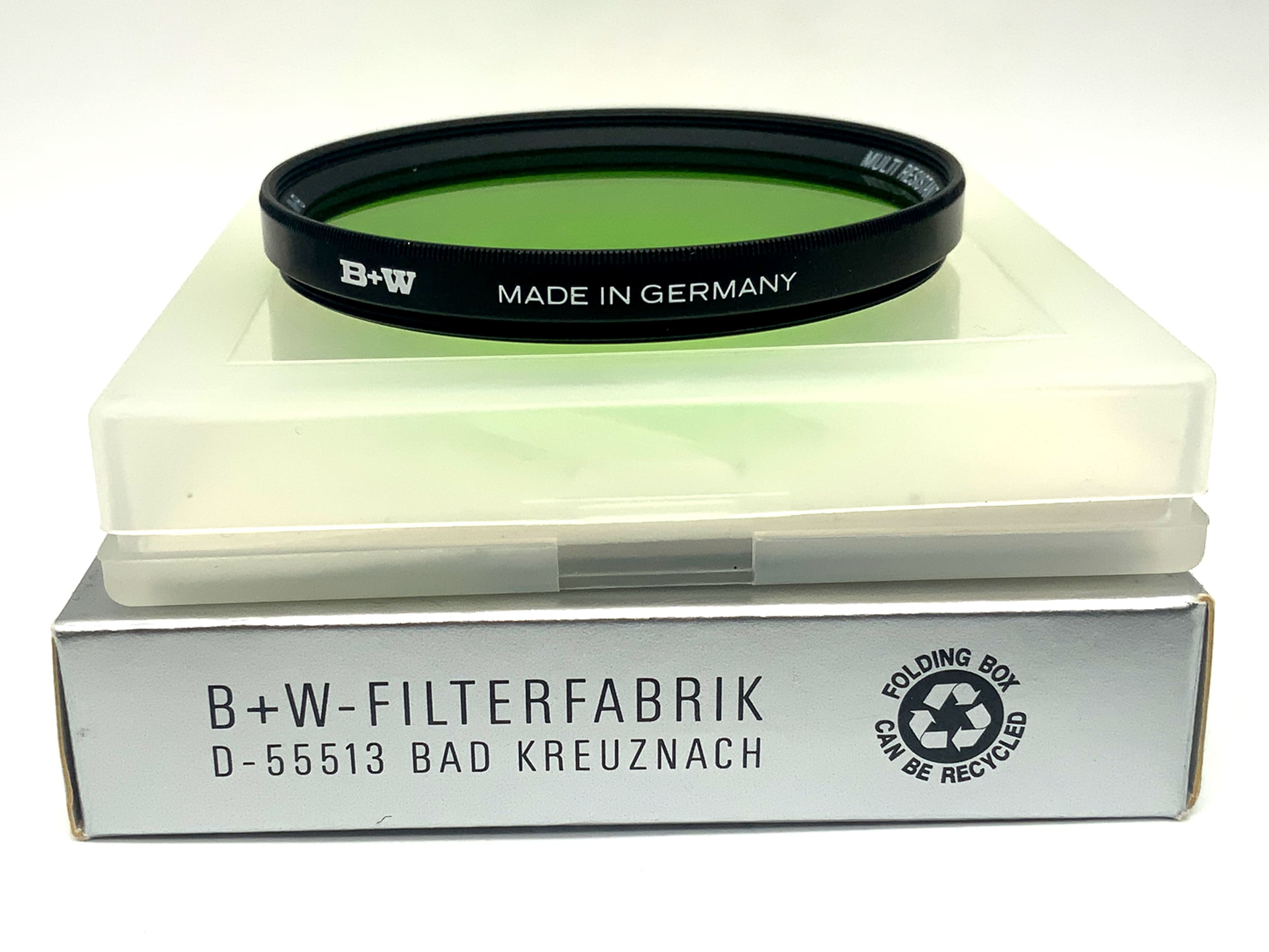 B+W color filter 67E 061 green/green 3x Multi Resistant in original packaging filter 67mm