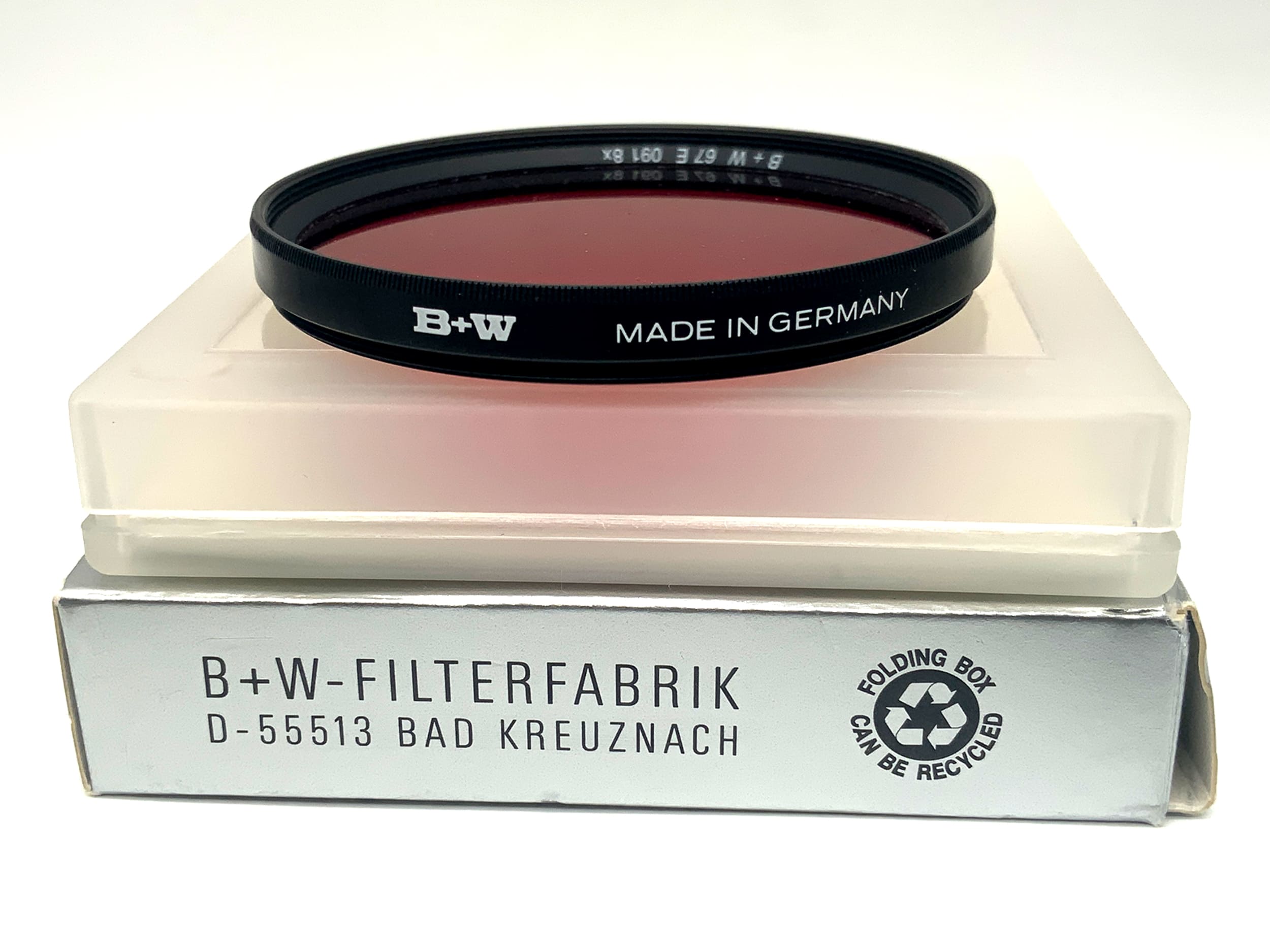 B+W color filter 67E 091 dark red/dark red 8x Multi Resistant in original packaging filter 67mm