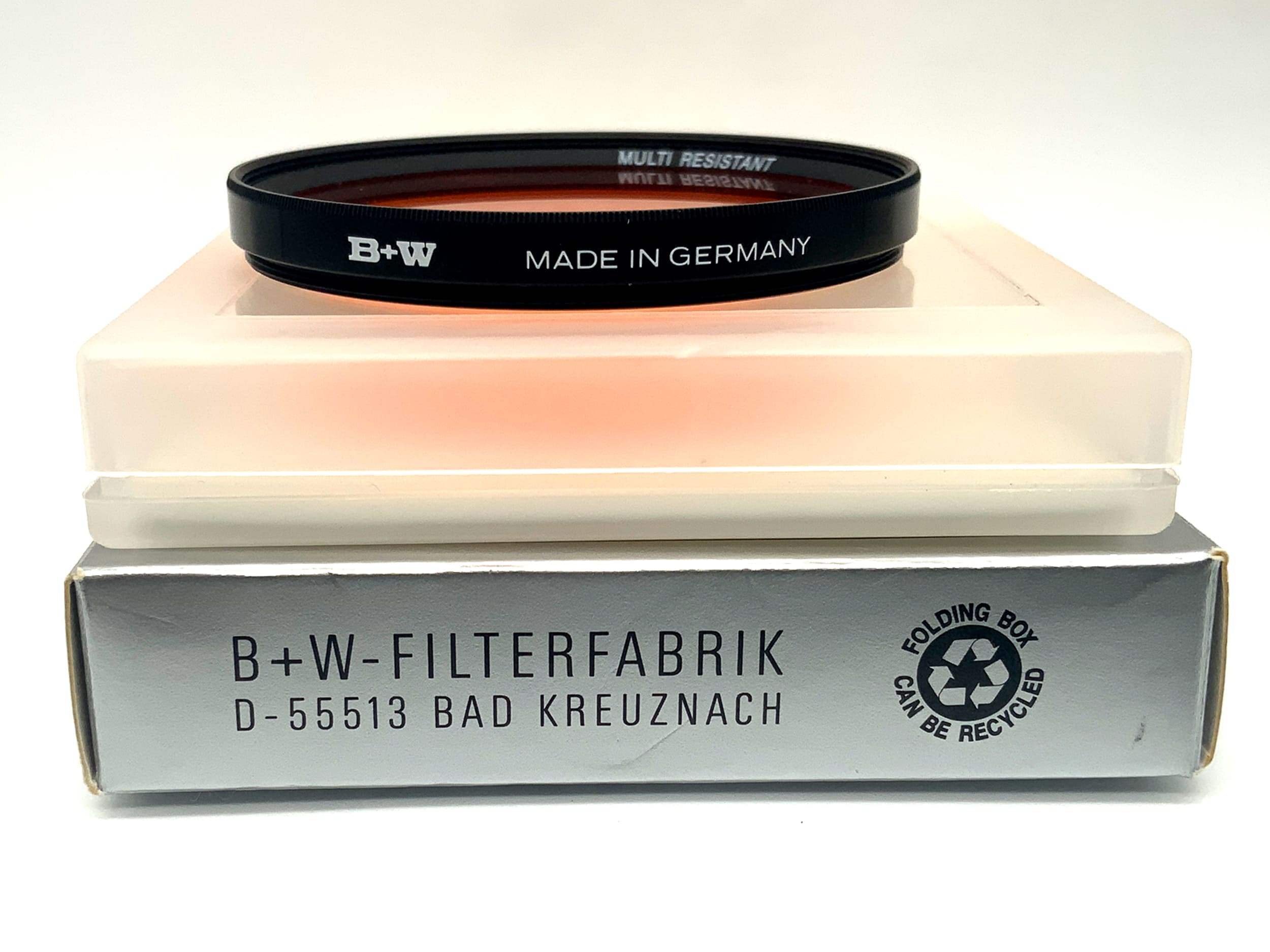 B+W color filter 67E 041 red orange/red orange 4x Multi Resistant in original packaging 67mm