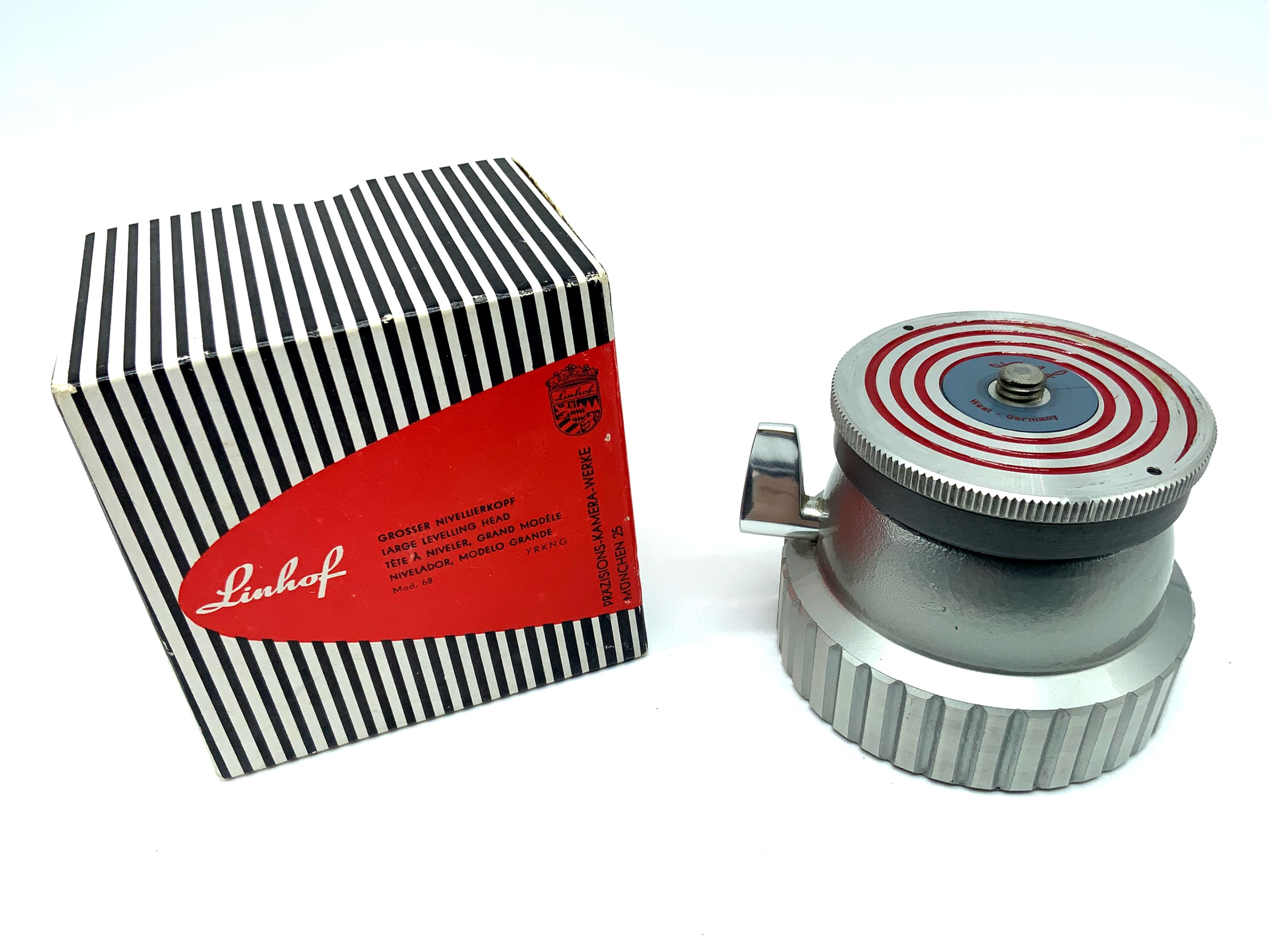 Linhof Large Leveling Head Tripod Head Grey Model 68 YRKNG in Original Packaging