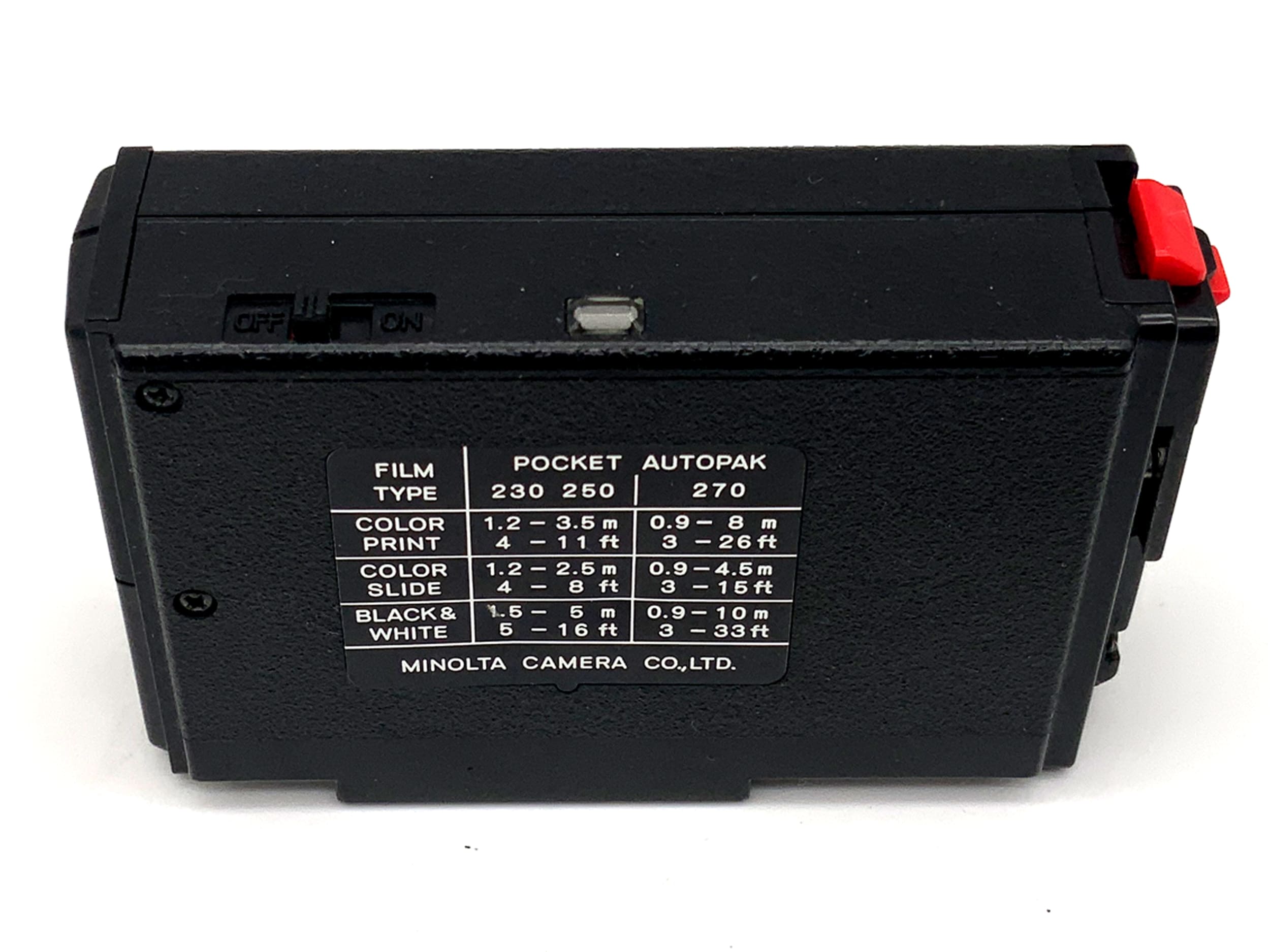 Minolta Pocket Flash 25 flash unit for Pocket Autopak camera flash