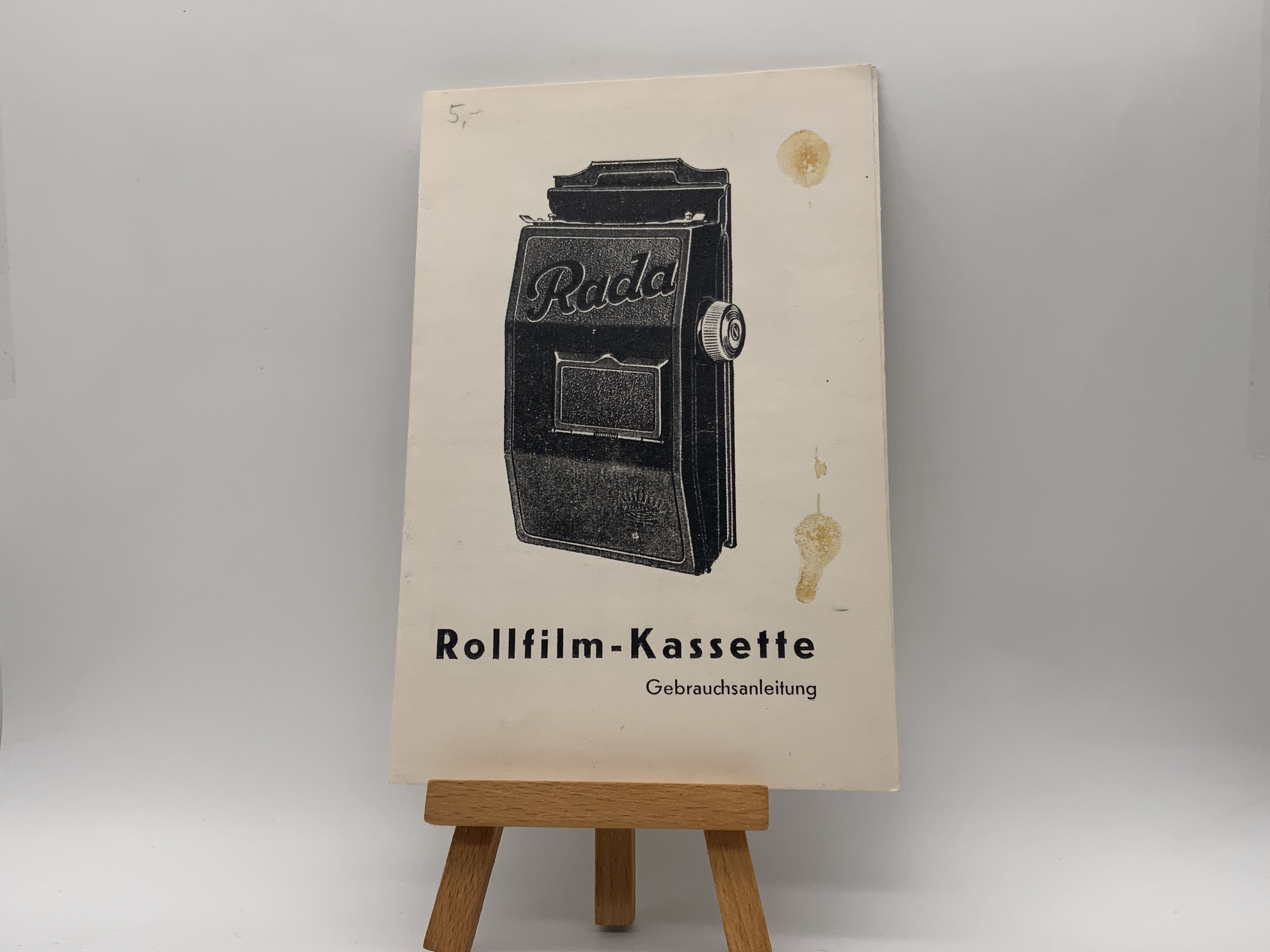 Rada Rollfilm Cassette User Manual (German)