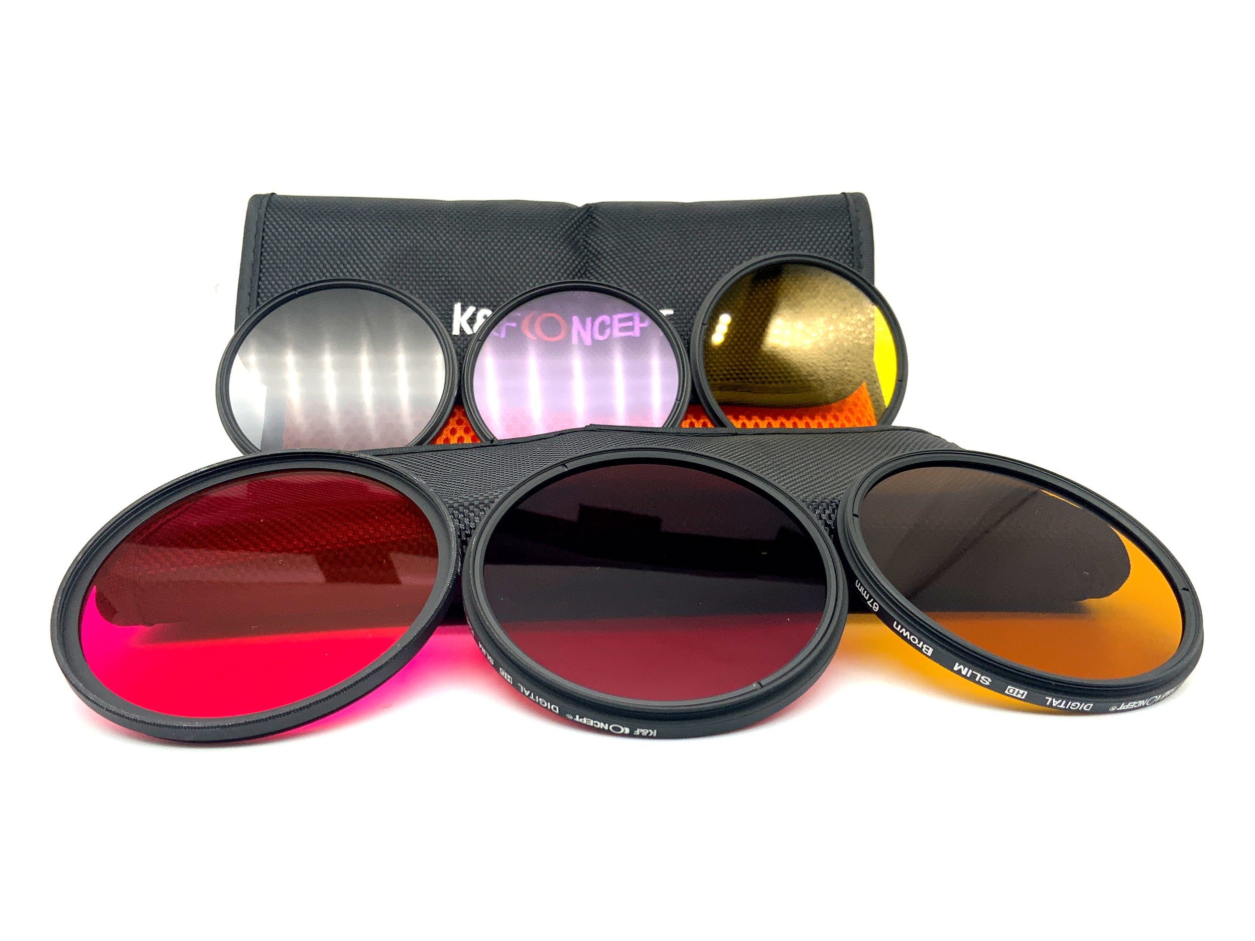 K&F Concept 6er Filterset Digital HD Slim Yellow/Pink/Red/Browl/Grey/Purple 67mm