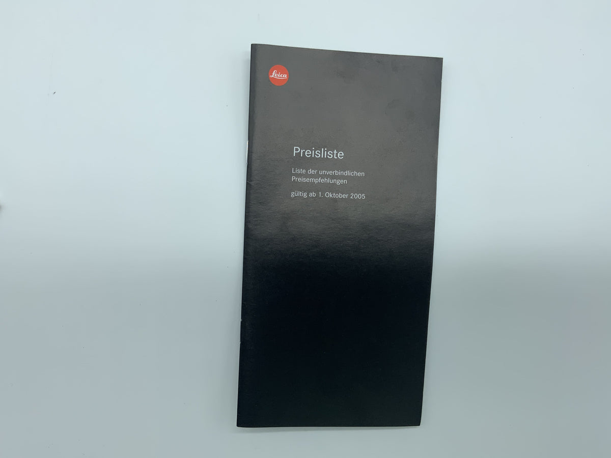 Leica Price List (German) Valid from October 1, 2005