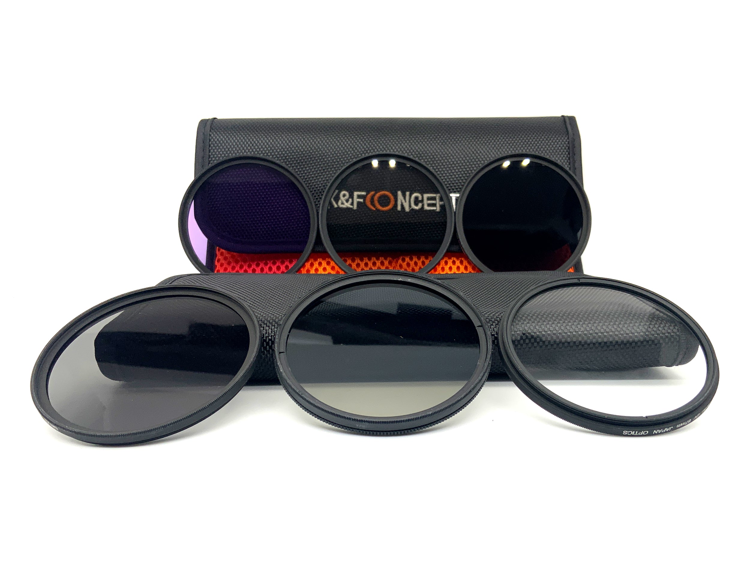 K&F Concept 6er Filterset Digital HD UV,FLD, CPL, ND2/4/8+Case Filter 67mm