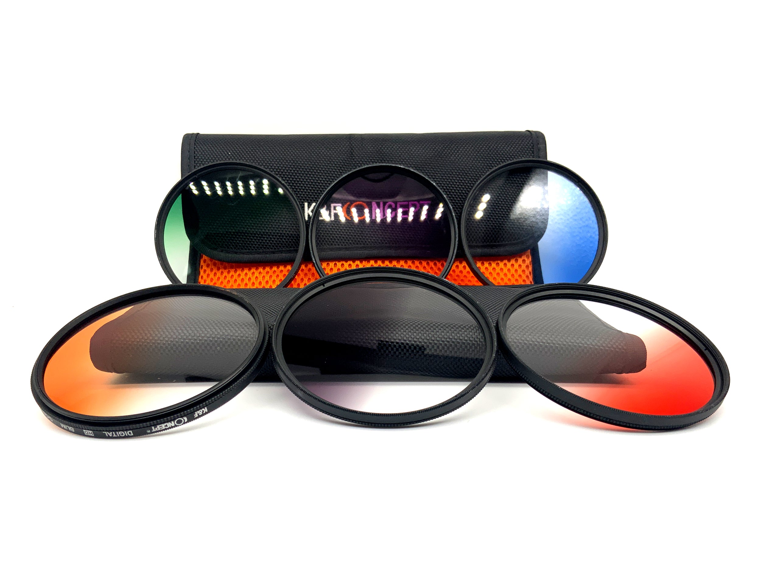 K&F Concept 6x Filter Digital HD Slim G-Orange/Red/Blue/Purple/Grey/Green 77mm