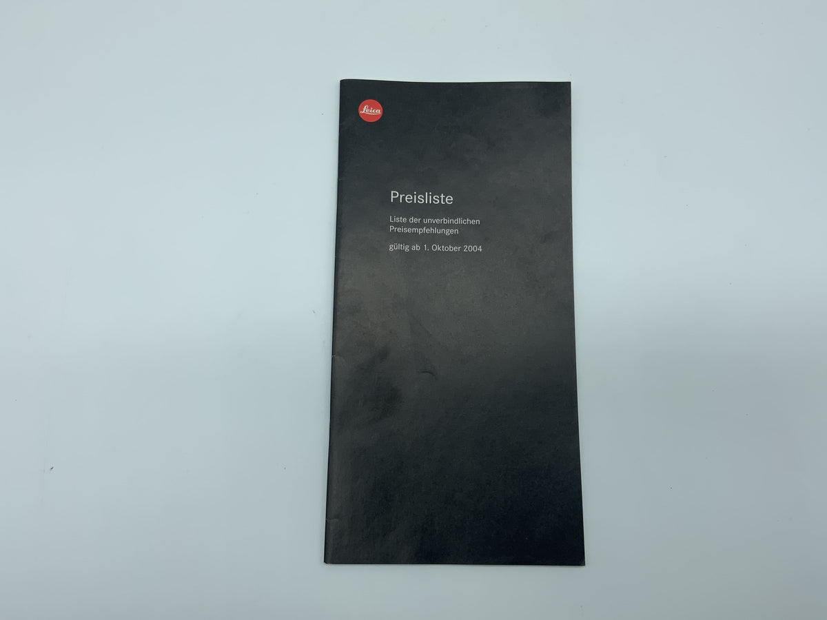 Leica Price List (German) Valid from October 1, 2004
