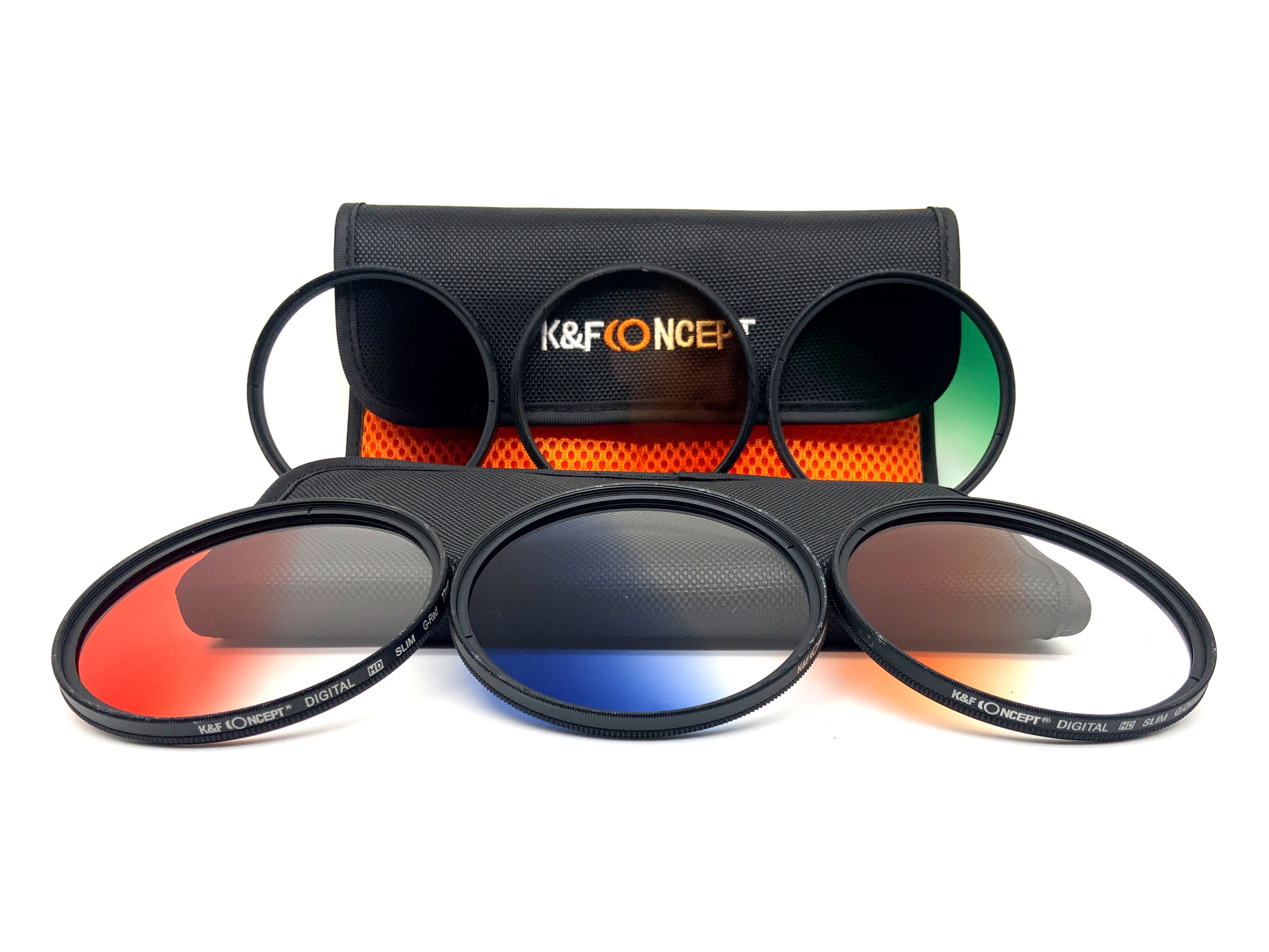 K&F Concept 6er Set Digital HD Slim G-Orange/Red/Blue/Green/Grey/Brown 77mm