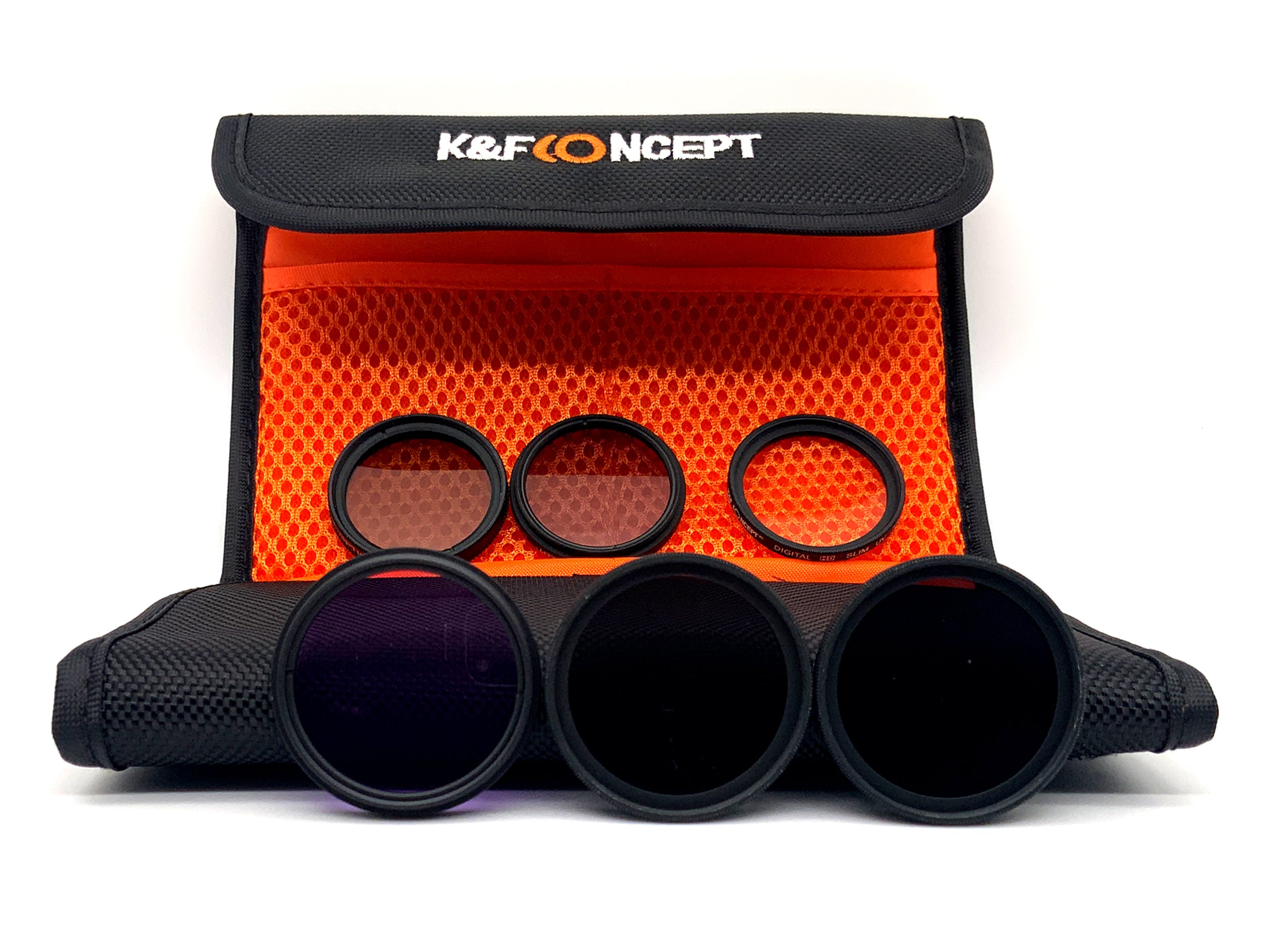 K&F Concept 6er Filterset Digital HD Slim UV, CPL, FLD, ND2/4/8+Case 37mm