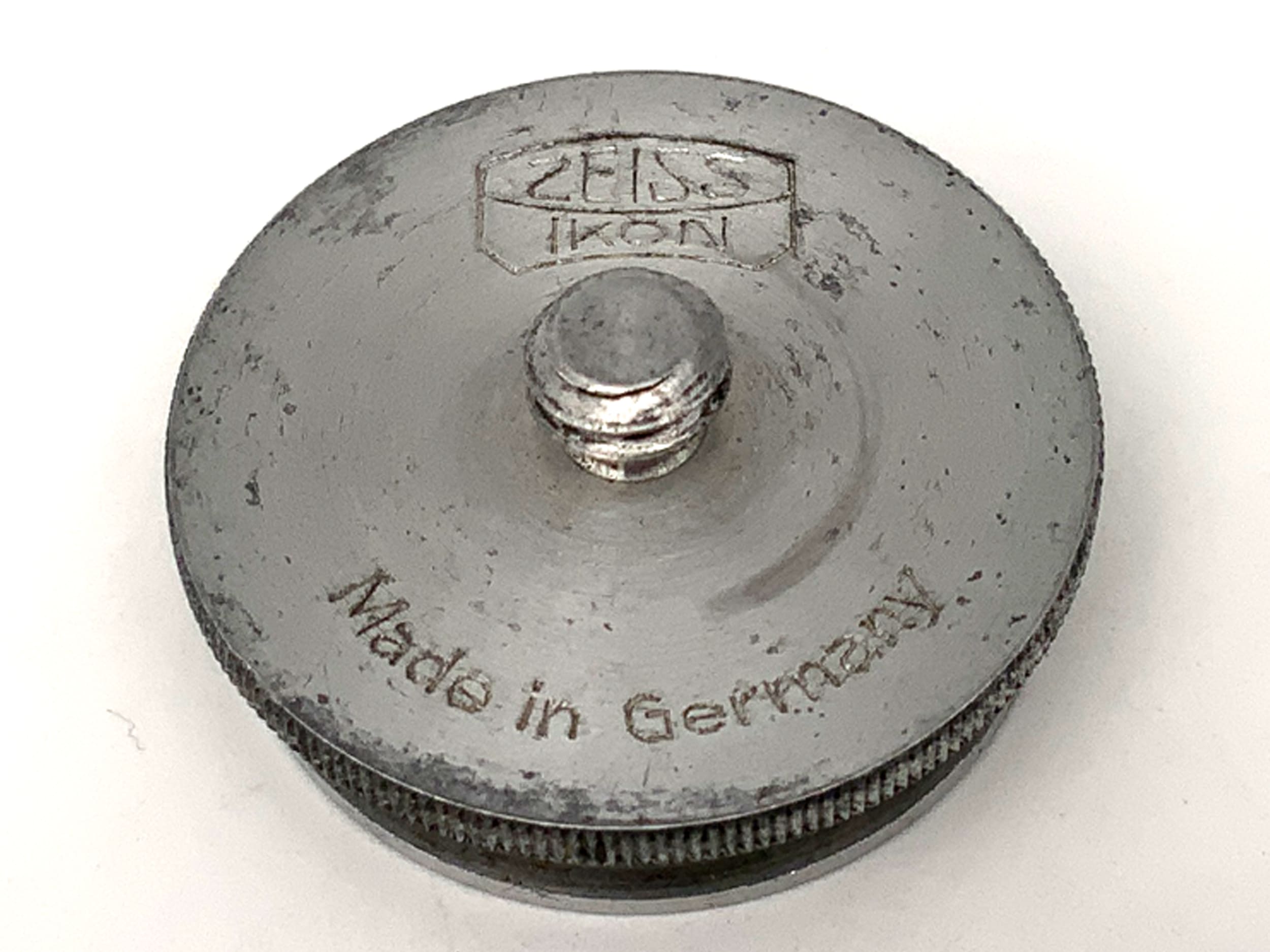 Zeiss Ikon large to small tripod adapter, silver, from large to small thread