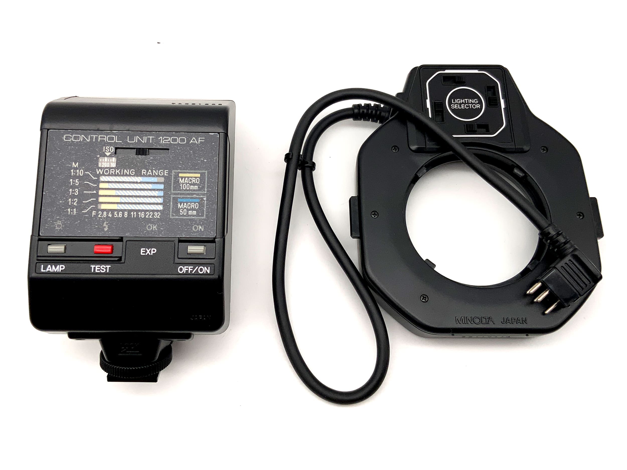 Minolta Macro Flash 1200AF Set(n) Macro flash for close-up shots in original packaging Flash
