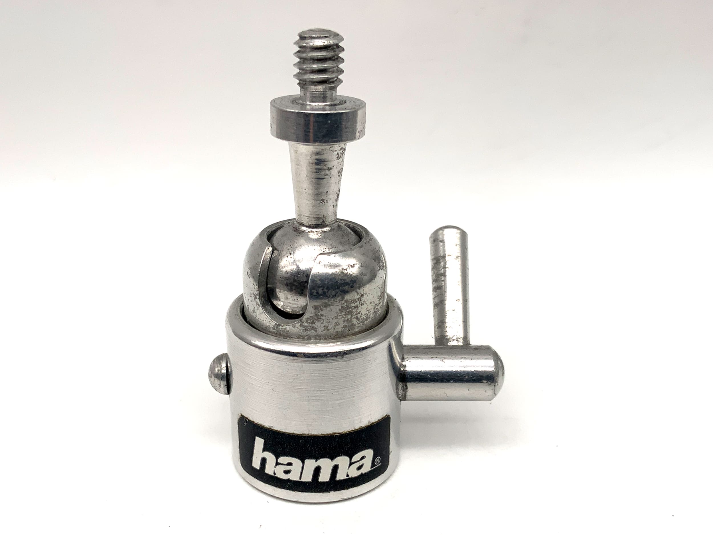 Hama tripod head, silver, mini ball head, 1/4" to 3/8"