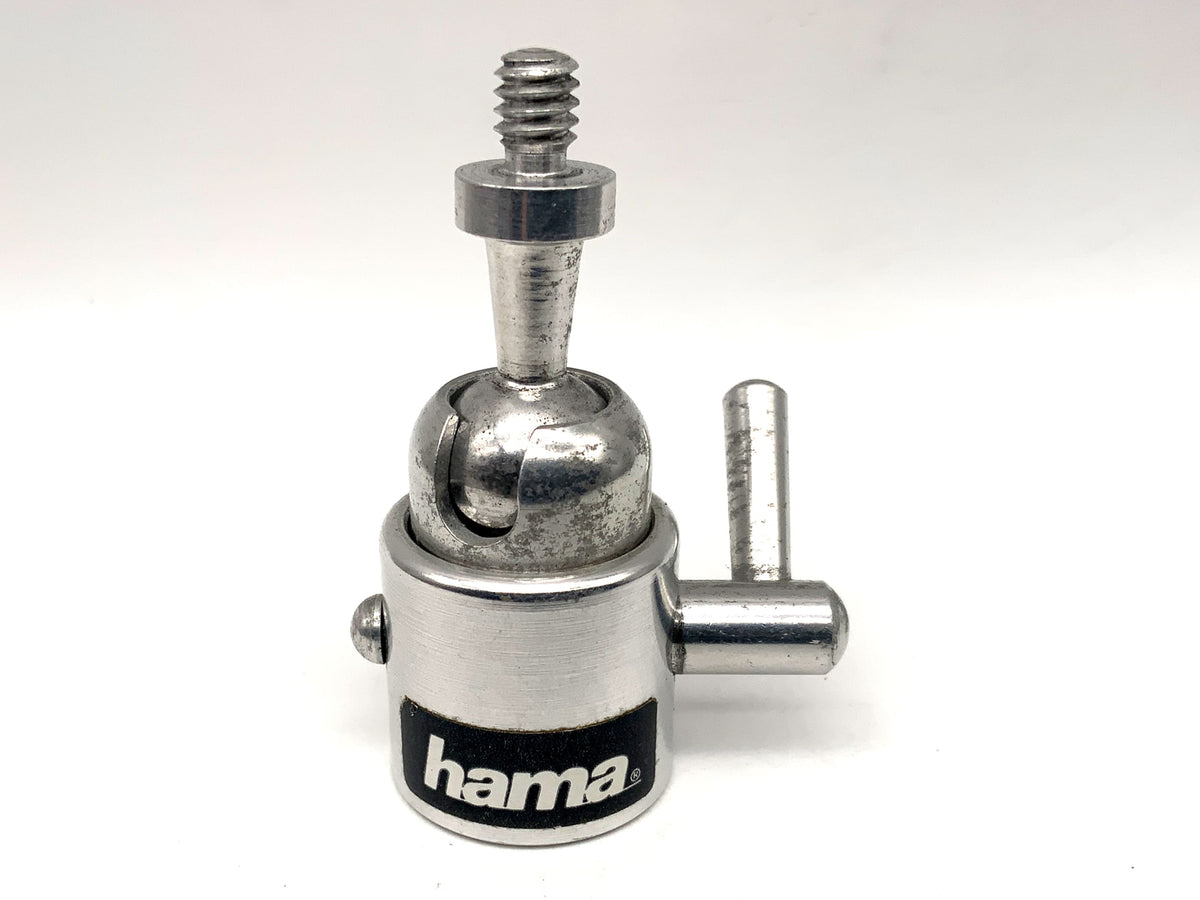 Hama tripod head, silver, mini ball head, 1/4" to 3/8"