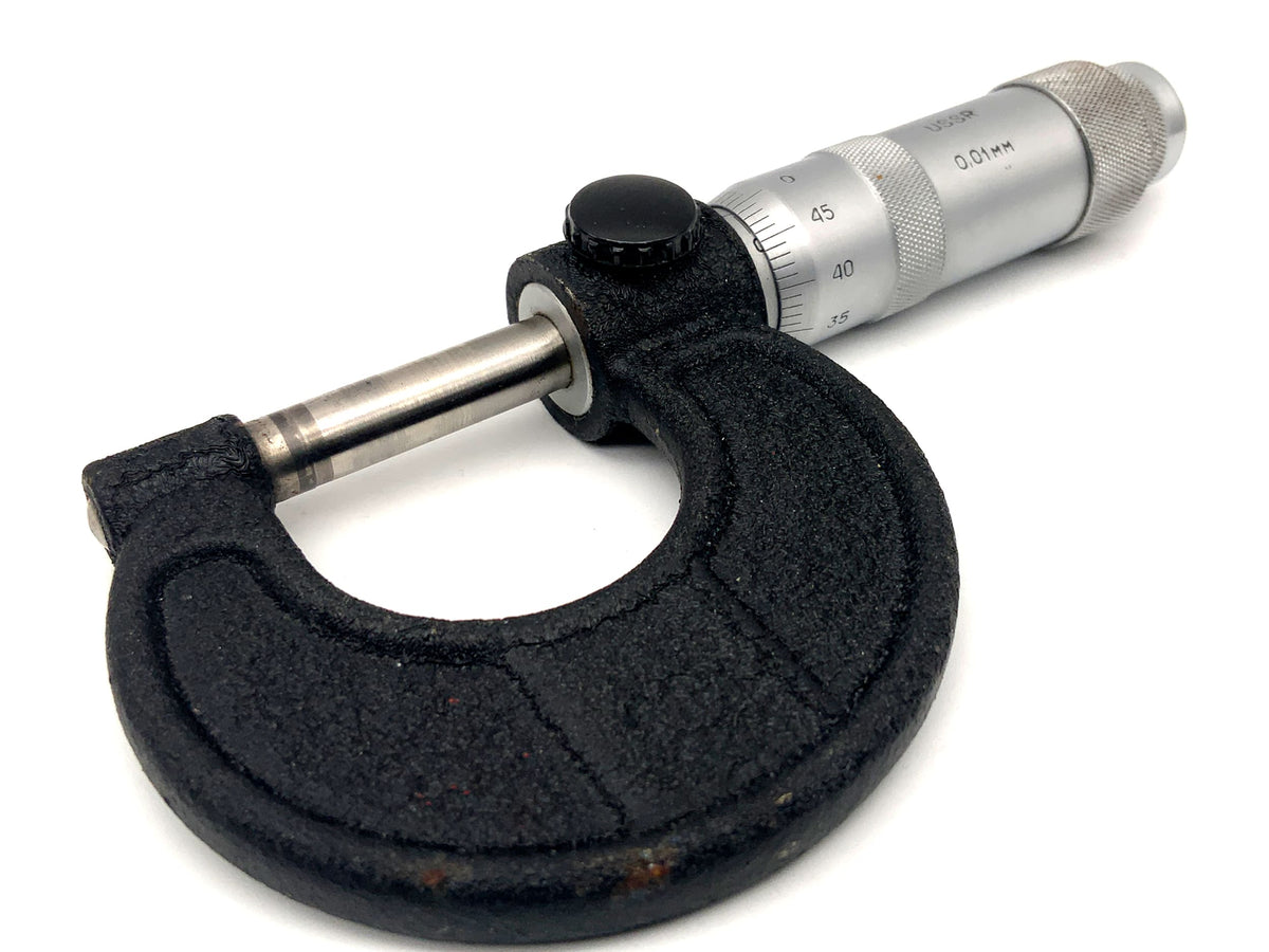 USSR micrometer silver 0.01mm 0-25mm thread