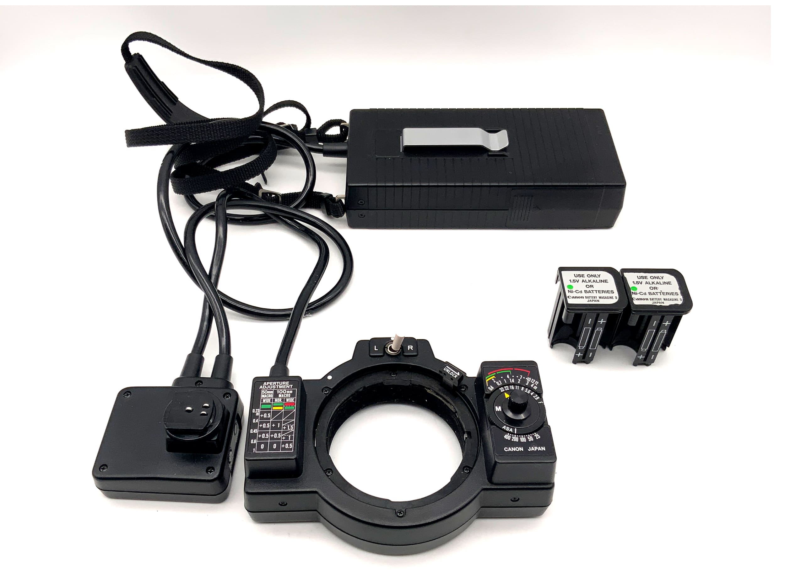 Canon Macrolite ML-1 flash unit in original packaging for Canon A-1, AE-1, AE-1 Program flash