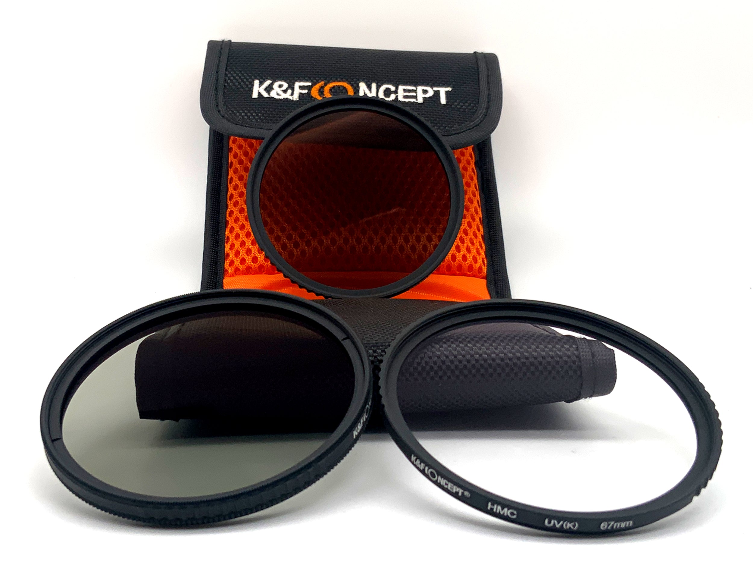 K&F Concept 3er Filterset HMC UV(K)/CPL(K)/ND4(K) + Case Filter 67mm