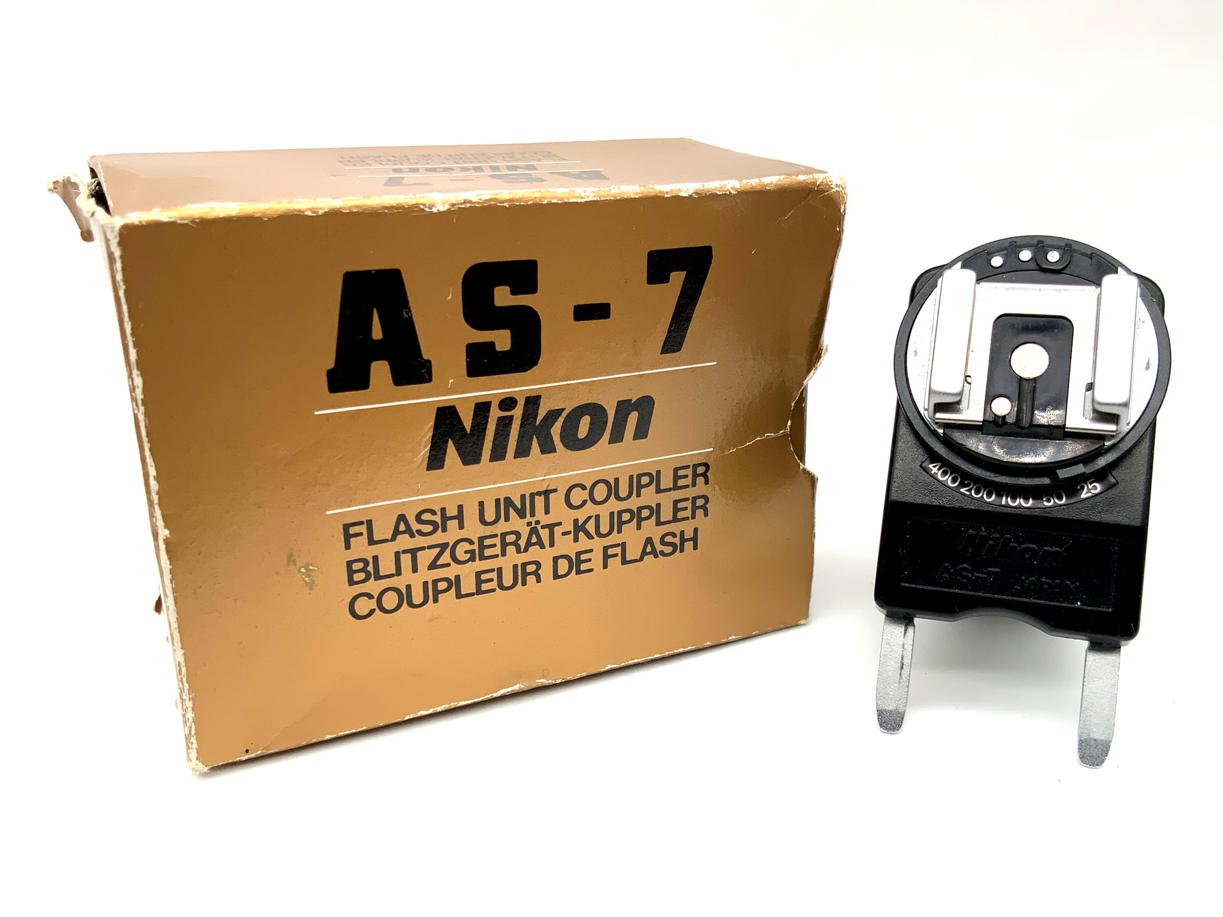 Nikon Hot Shoe Adapter Flash Unit AS-7 for F3, Hotshoe Flash Adapter in original packaging